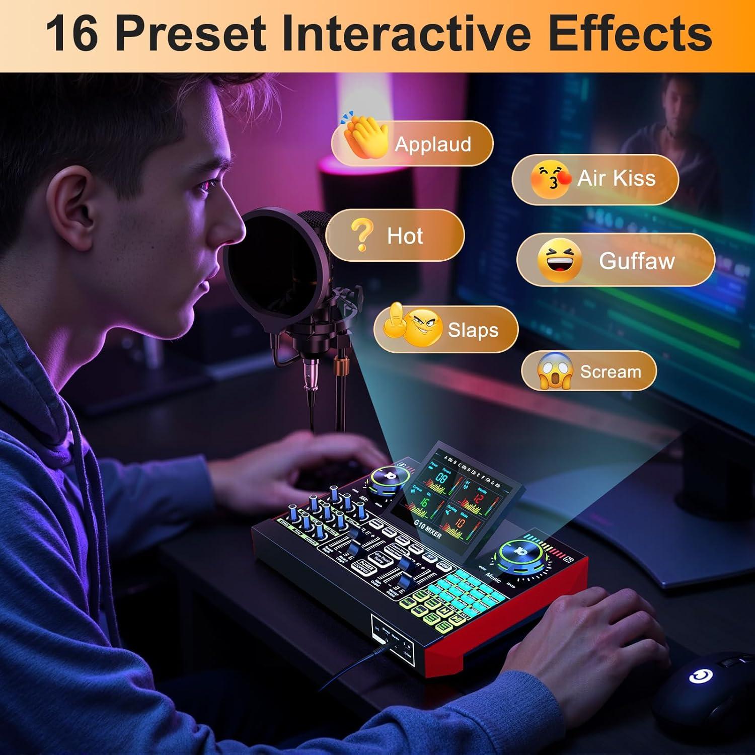 Paquete de Micrófono G10 + Mezclador de Audio 3.5mm