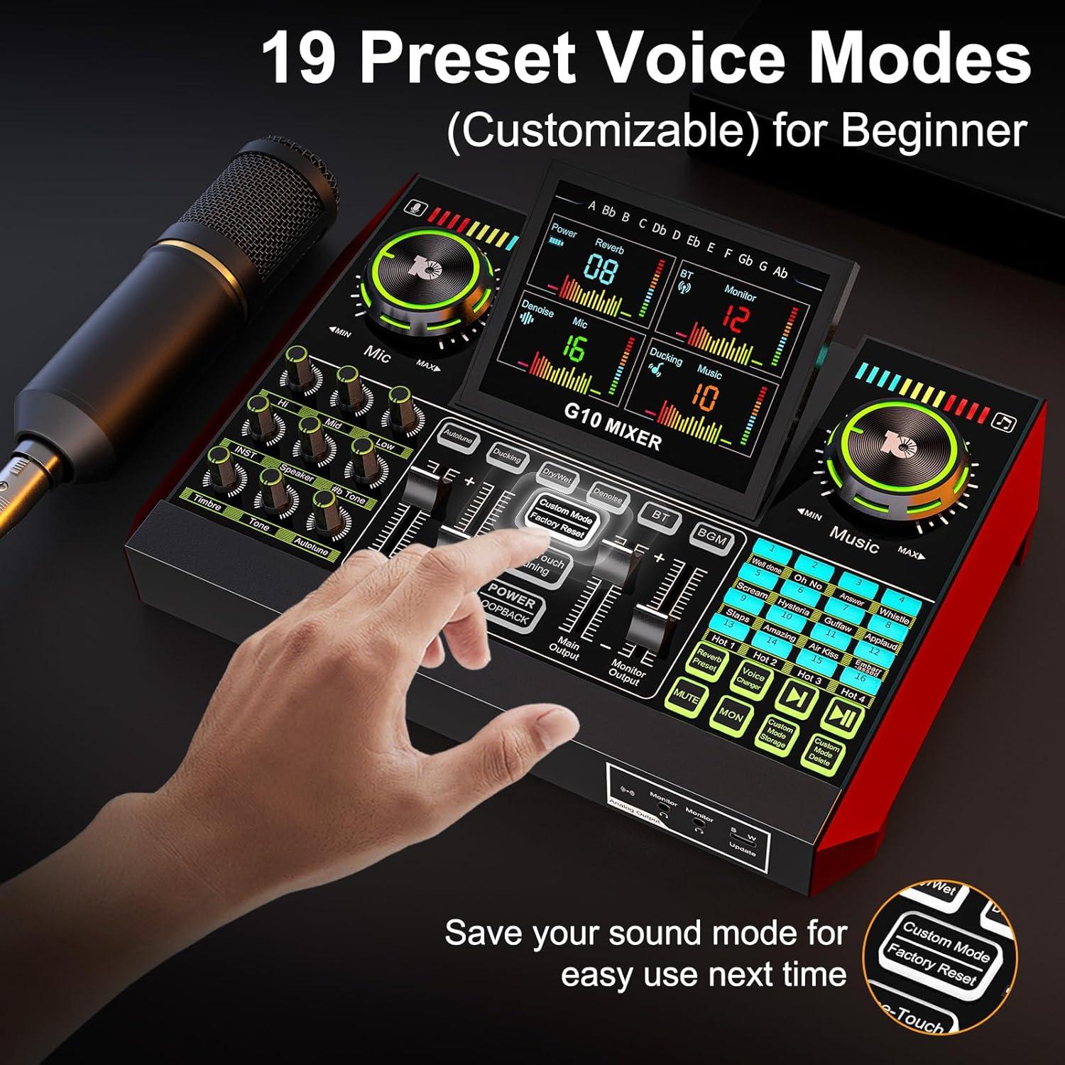 Paquete de Micrófono G10 + Mezclador de Audio 3.5mm