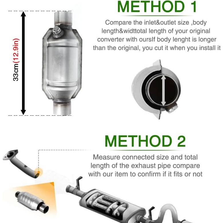 Convertidor Catalítico Universal SleYuYir 2.25" Acero Inoxidable