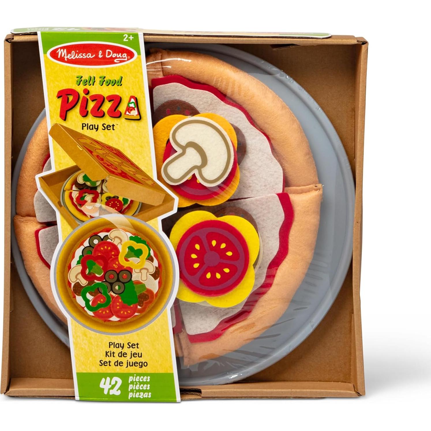 Conjunto de Comida de Fieltro Pizza Melissa & Doug 40 Piezas