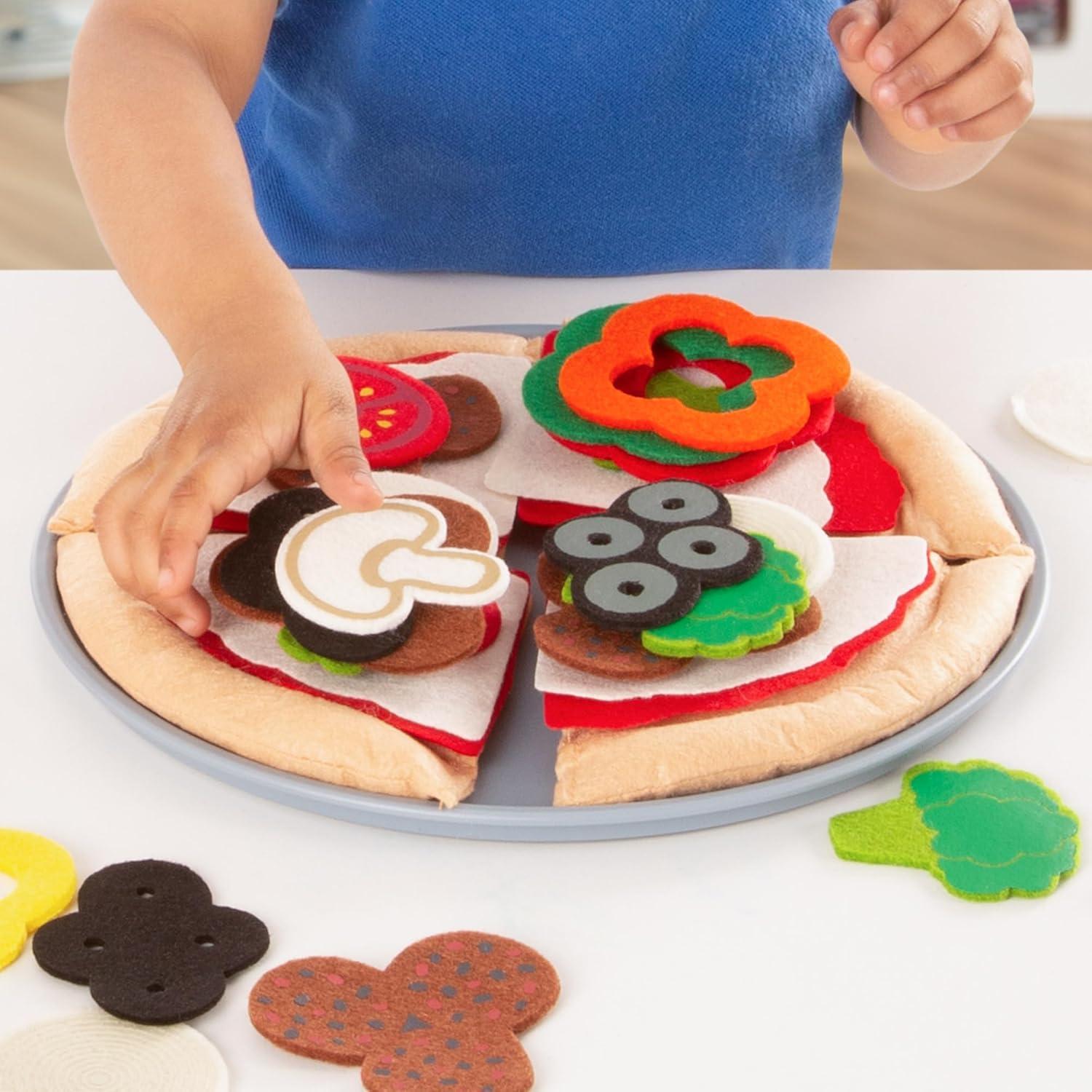 Conjunto de Comida de Fieltro Pizza Melissa & Doug 40 Piezas