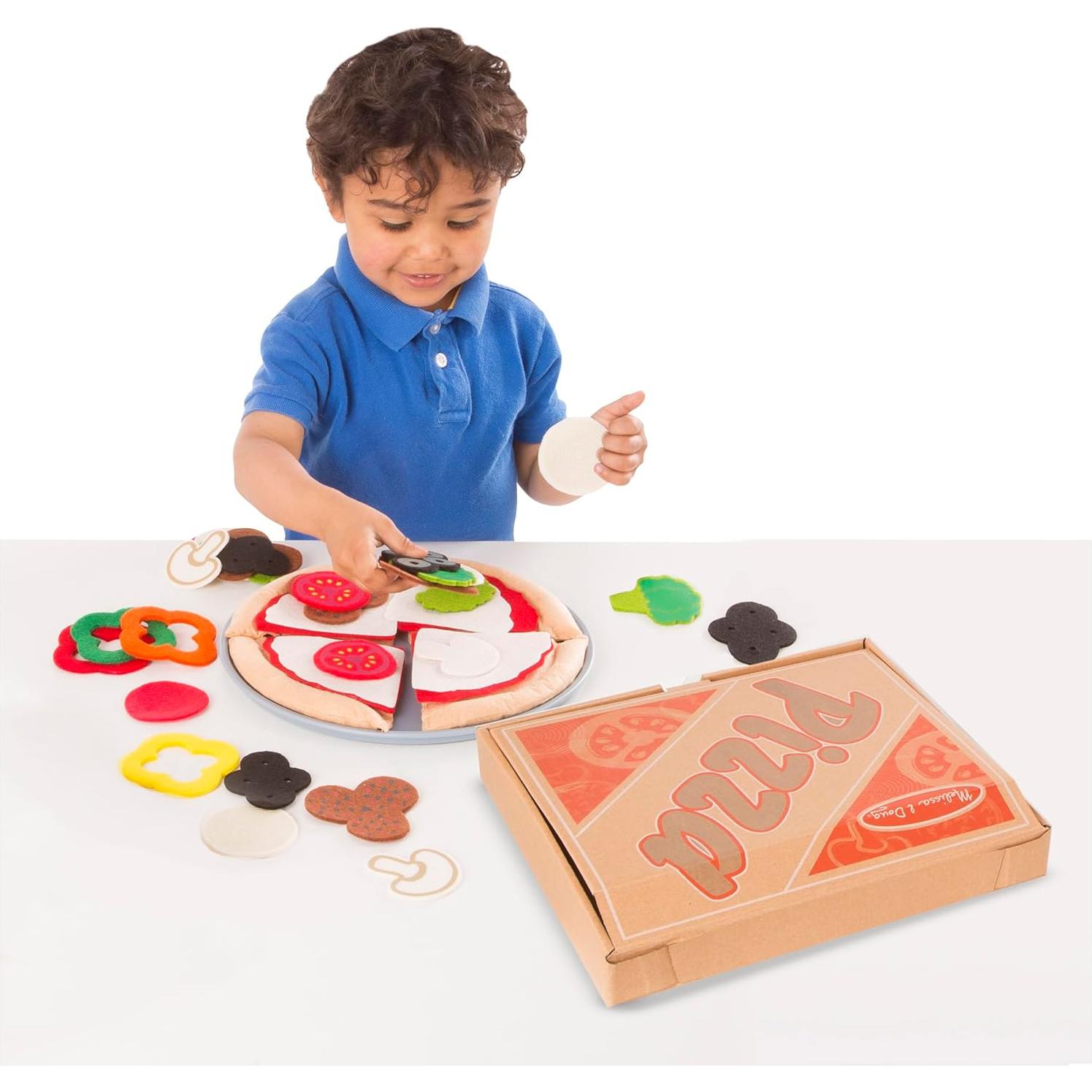 Conjunto de Comida de Fieltro Pizza Melissa & Doug 40 Piezas
