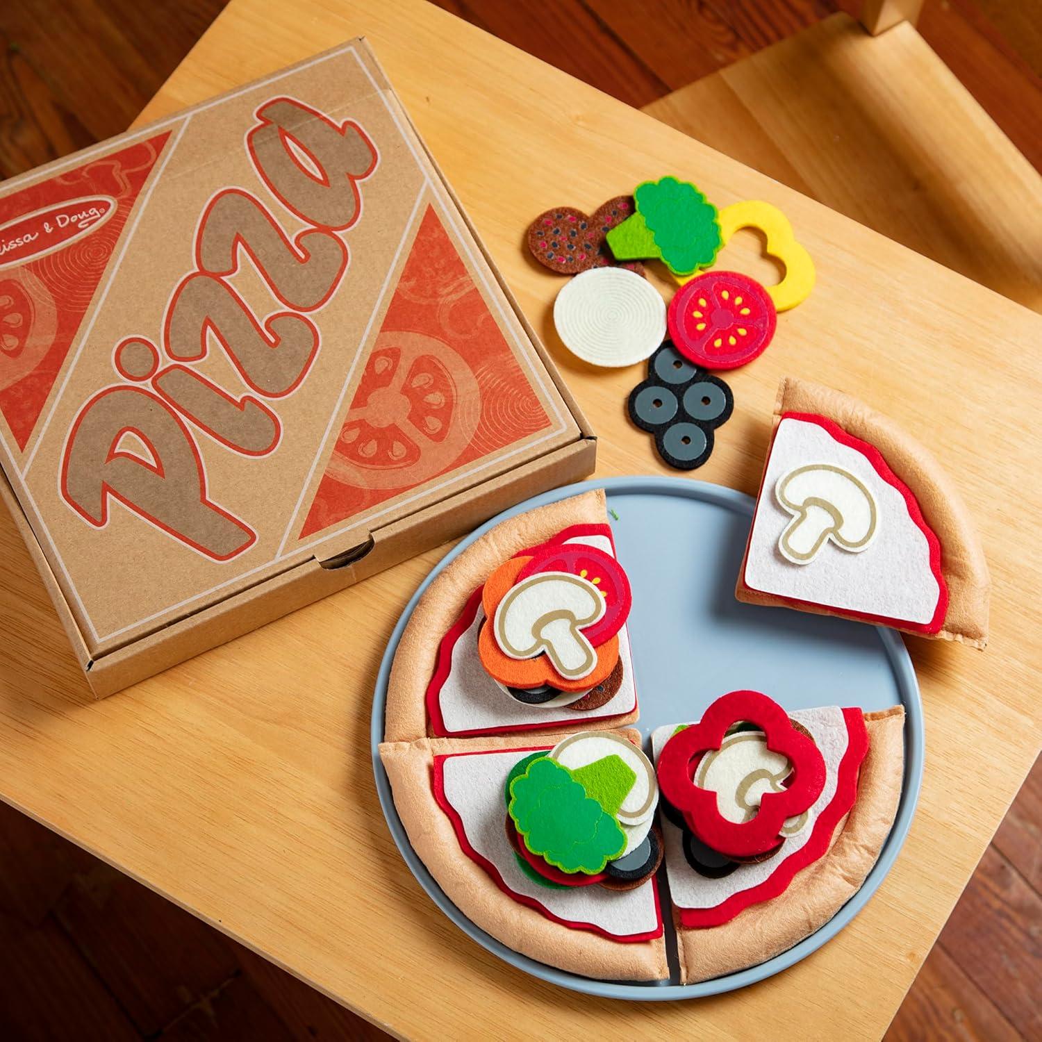 Conjunto de Comida de Fieltro Pizza Melissa & Doug 40 Piezas