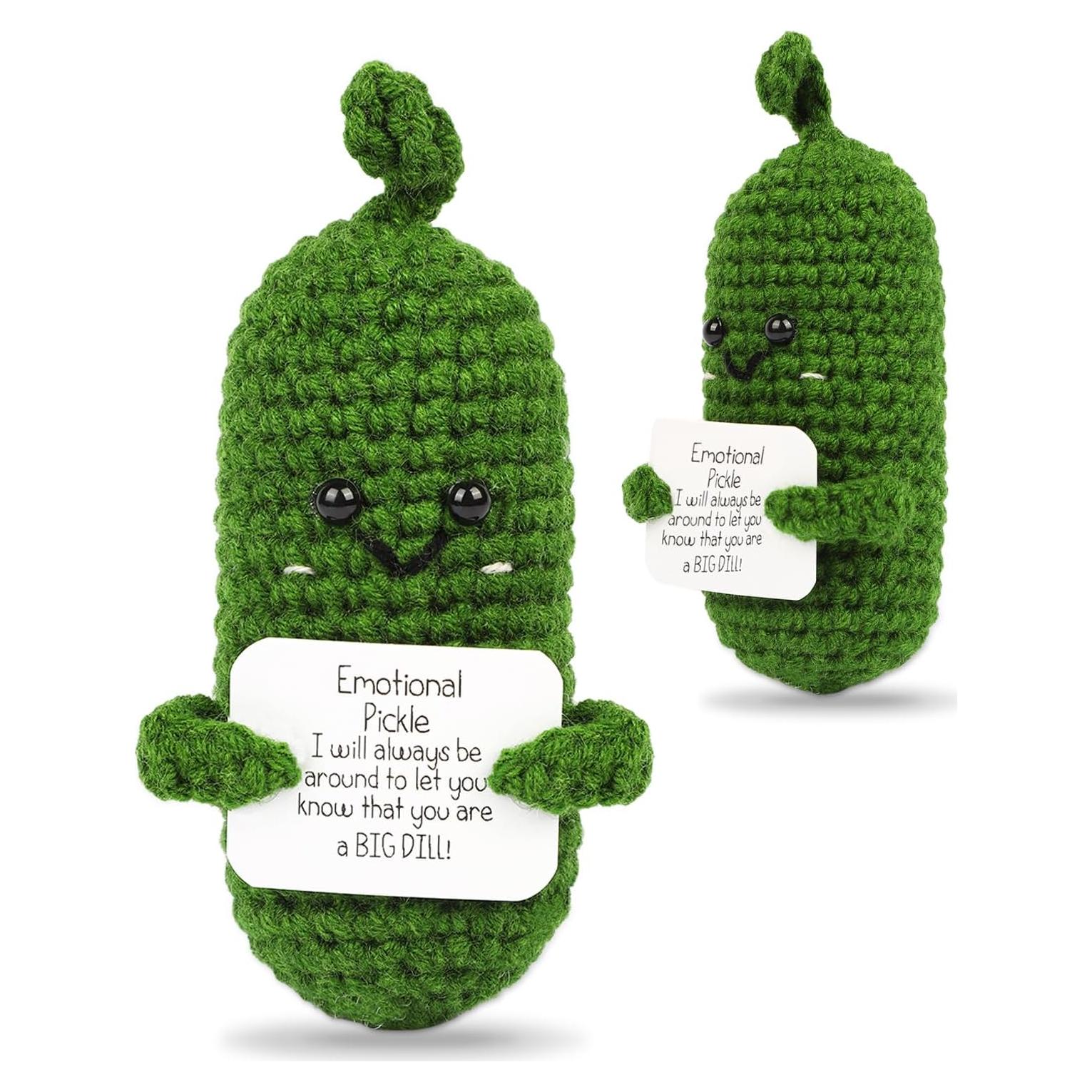 Mini Muñeca de Tejido JELUTAR Pepinillo Divertido 7.9 cm