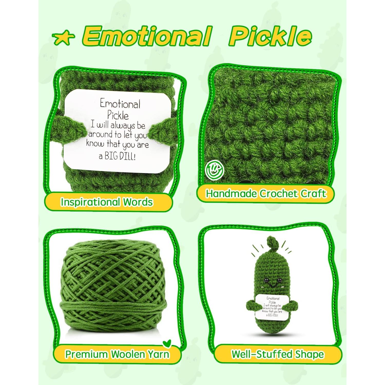 Mini Muñeca de Tejido JELUTAR Pepinillo Divertido 7.9 cm