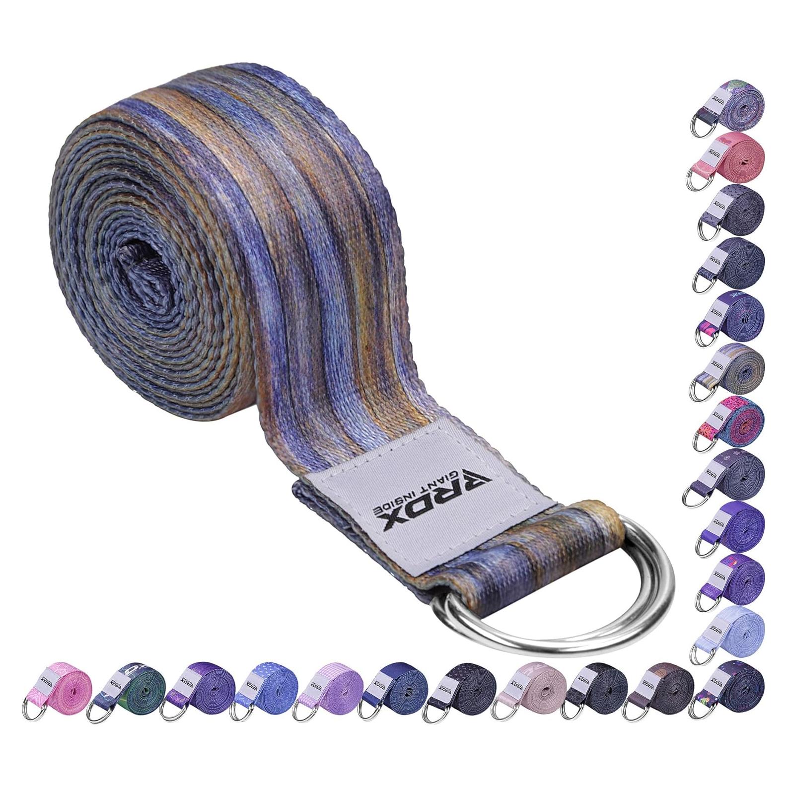 Correa de Yoga RDX 2.44m Ajustable Poliester Algodón