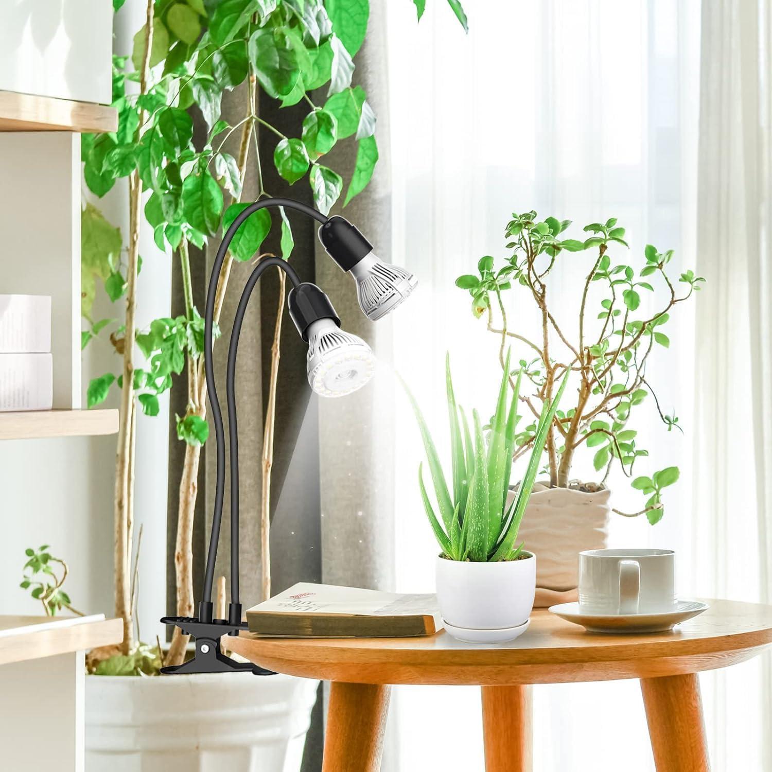 Luz de Crecimiento LED SANSI 20W con Clip y Temporizador