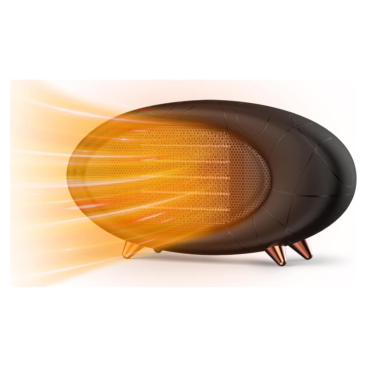 Calentador de escritorio PRSOOY 600W cerámica PTC portátil negro