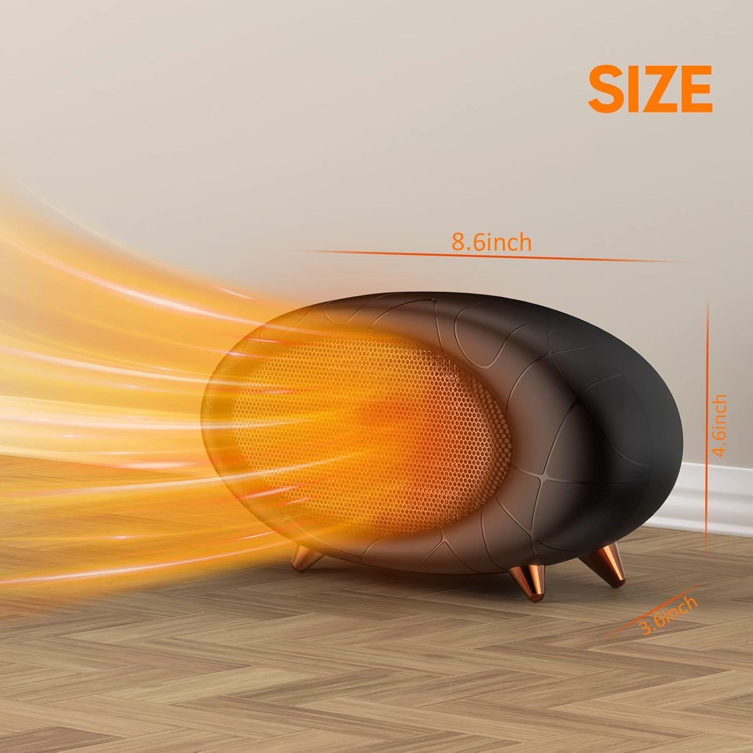 Calentador de escritorio PRSOOY 600W cerámica PTC portátil negro