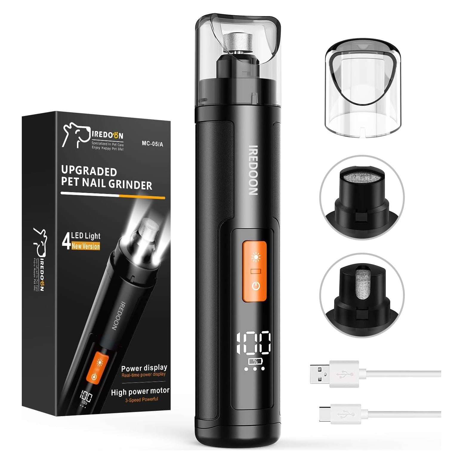 Muelas Eléctricas para Perros IREDOON - 3 Velocidades, LED