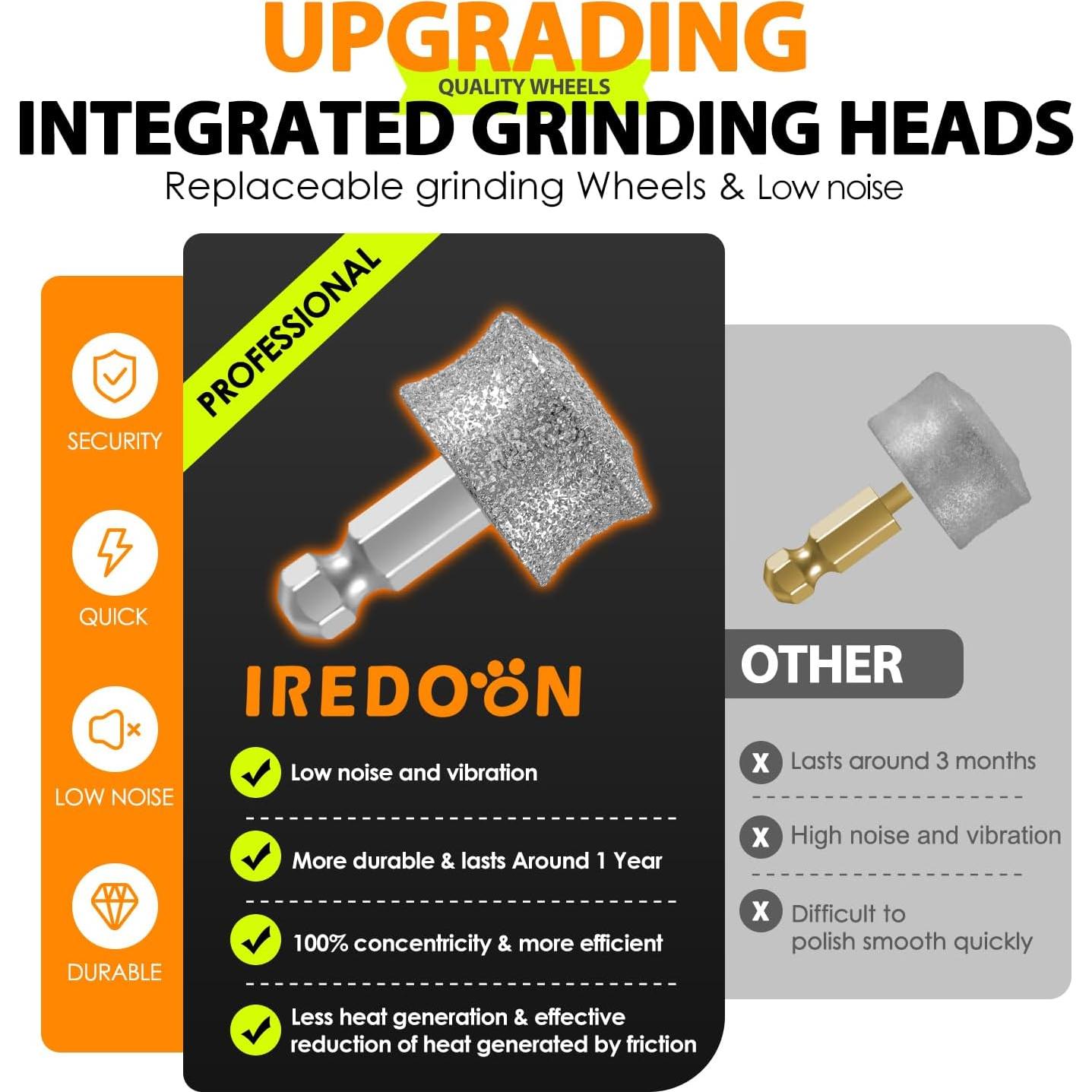 Muelas Eléctricas para Perros IREDOON - 3 Velocidades, LED