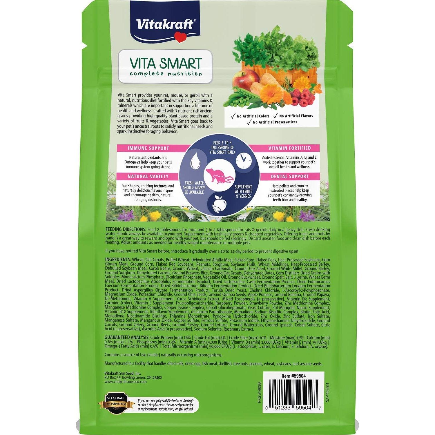 Vitakraft Vita Smart Comida para Ratas y Ratones 0.91kg