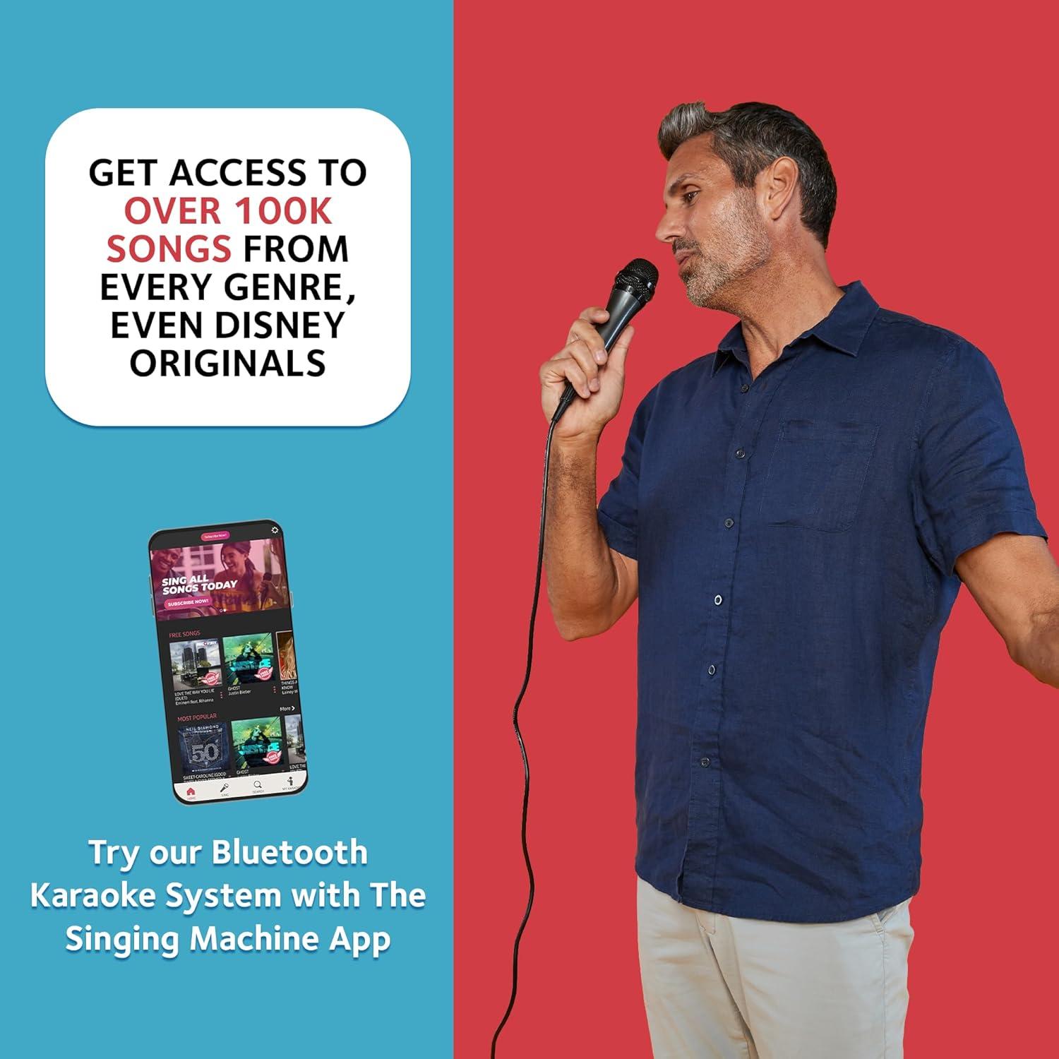 Karaoke Portátil Singing Machine SML385BTW Bluetooth con Micrófono