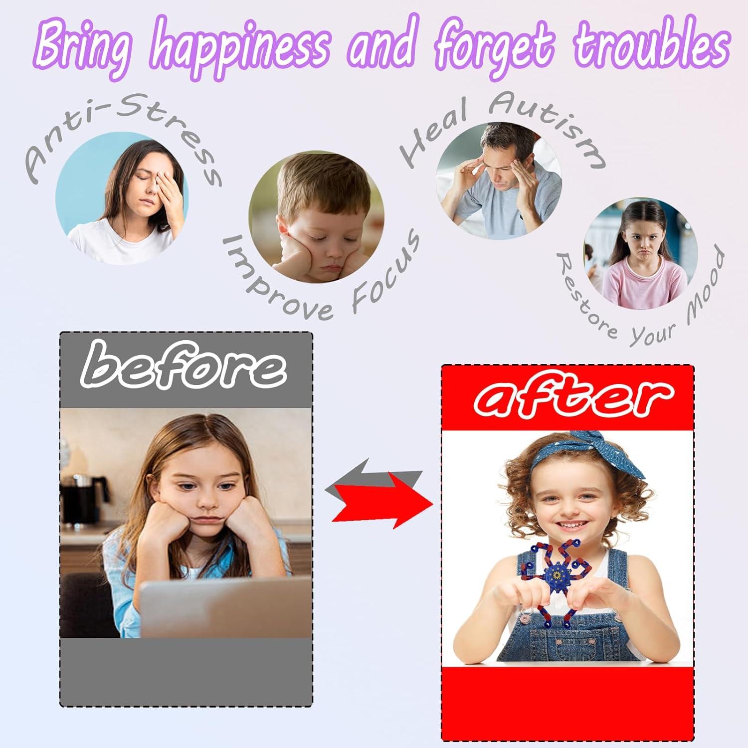 20 Piezas Spinner Antiestrés Deformable Sqlhrke para Niños y Adultos