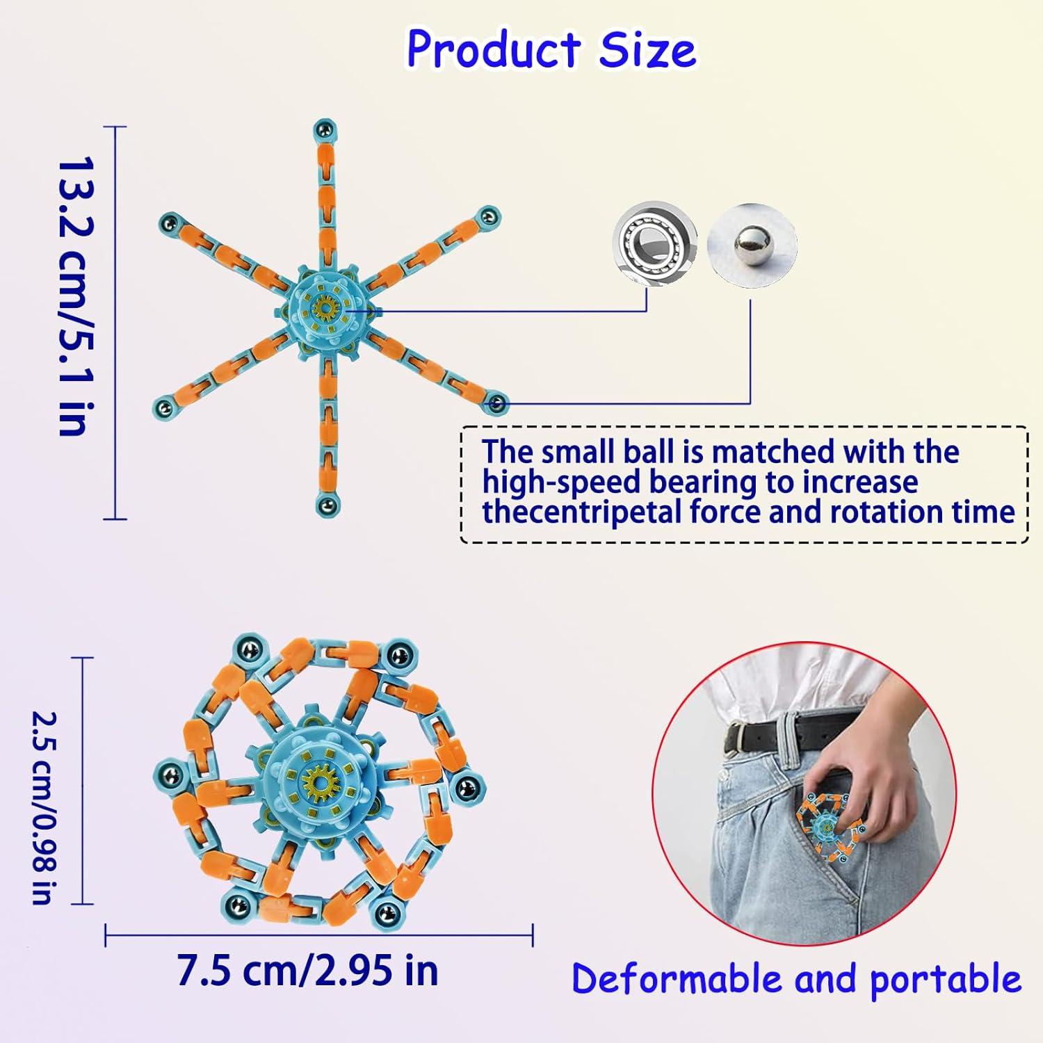 20 Piezas Spinner Antiestrés Deformable Sqlhrke para Niños y Adultos