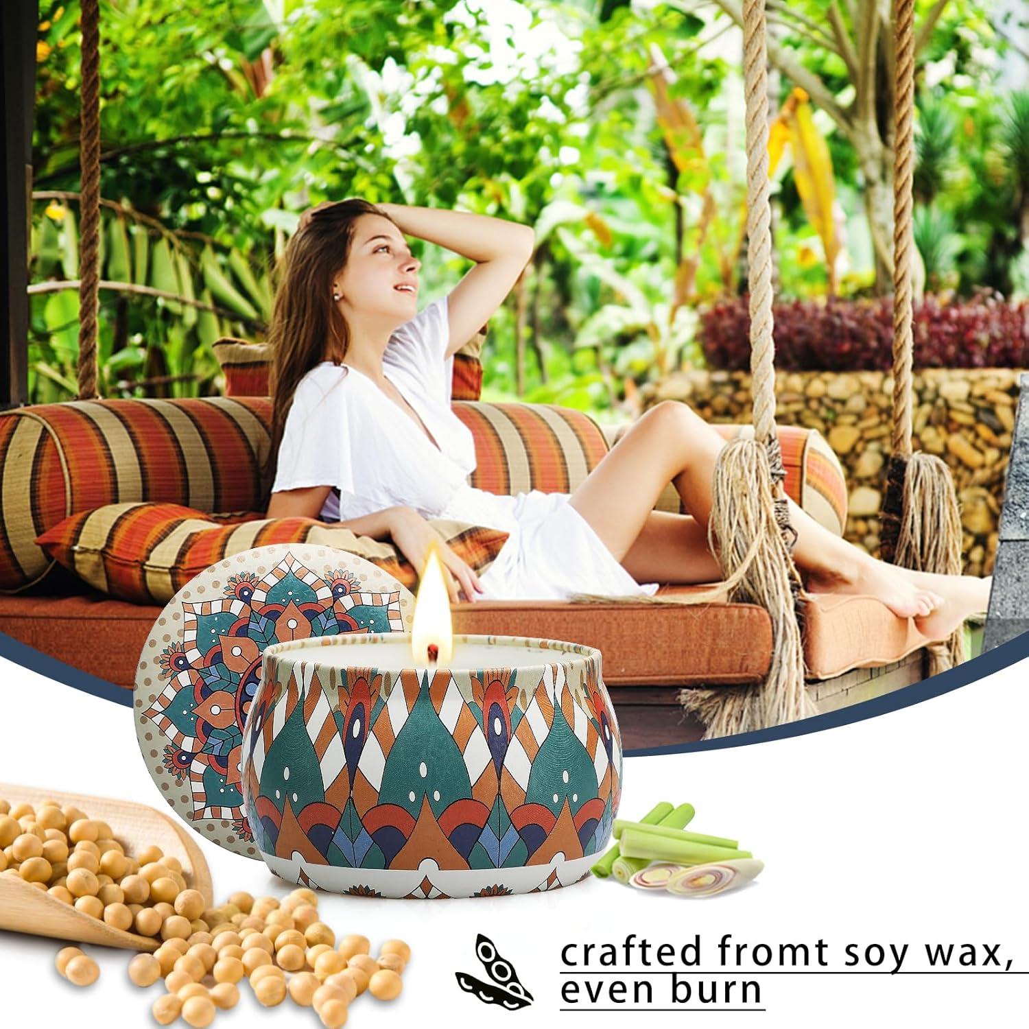 Paquete de 12 Velas de Citronela YMing - Cera de Soja 360h