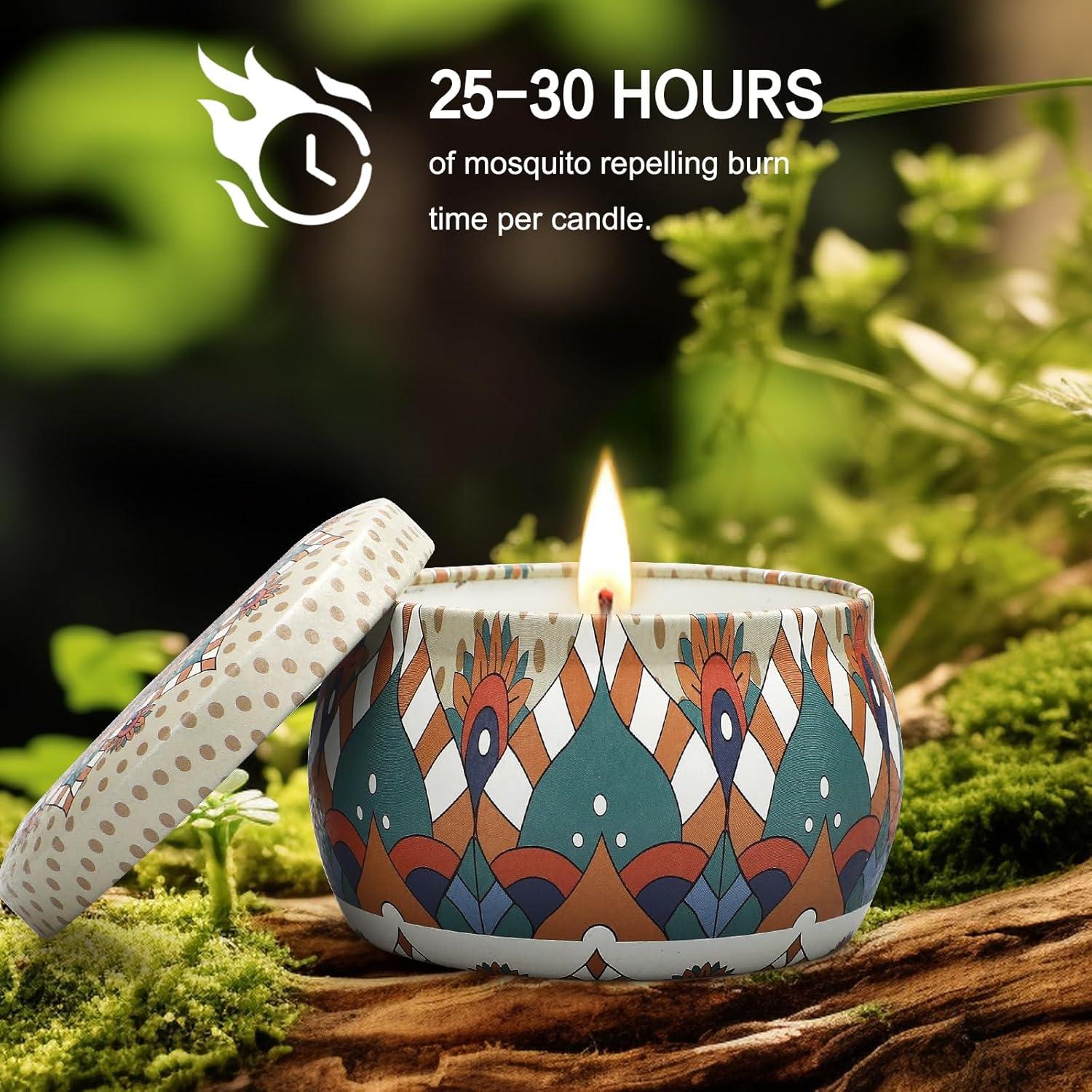 Paquete de 12 Velas de Citronela YMing - Cera de Soja 360h