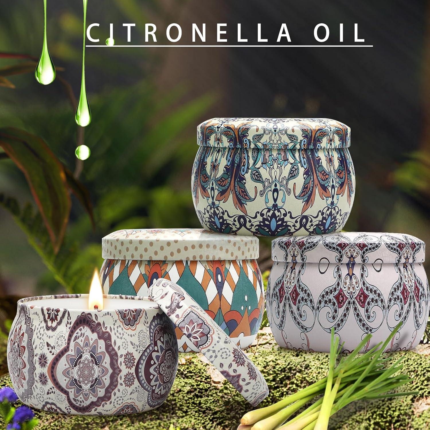 Paquete de 12 Velas de Citronela YMing - Cera de Soja 360h