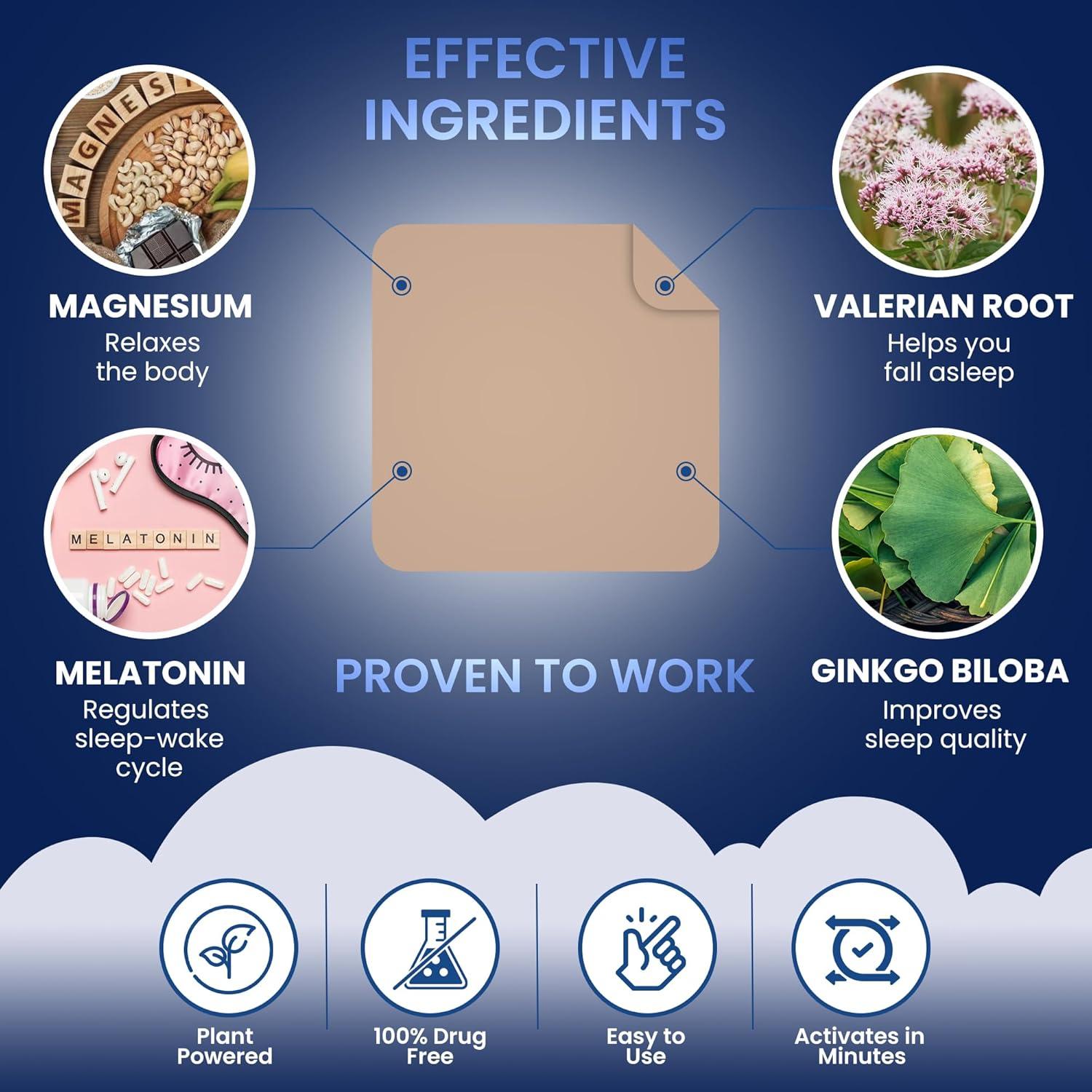 Parches para dormir MONIER - 60 unidades con melatonina