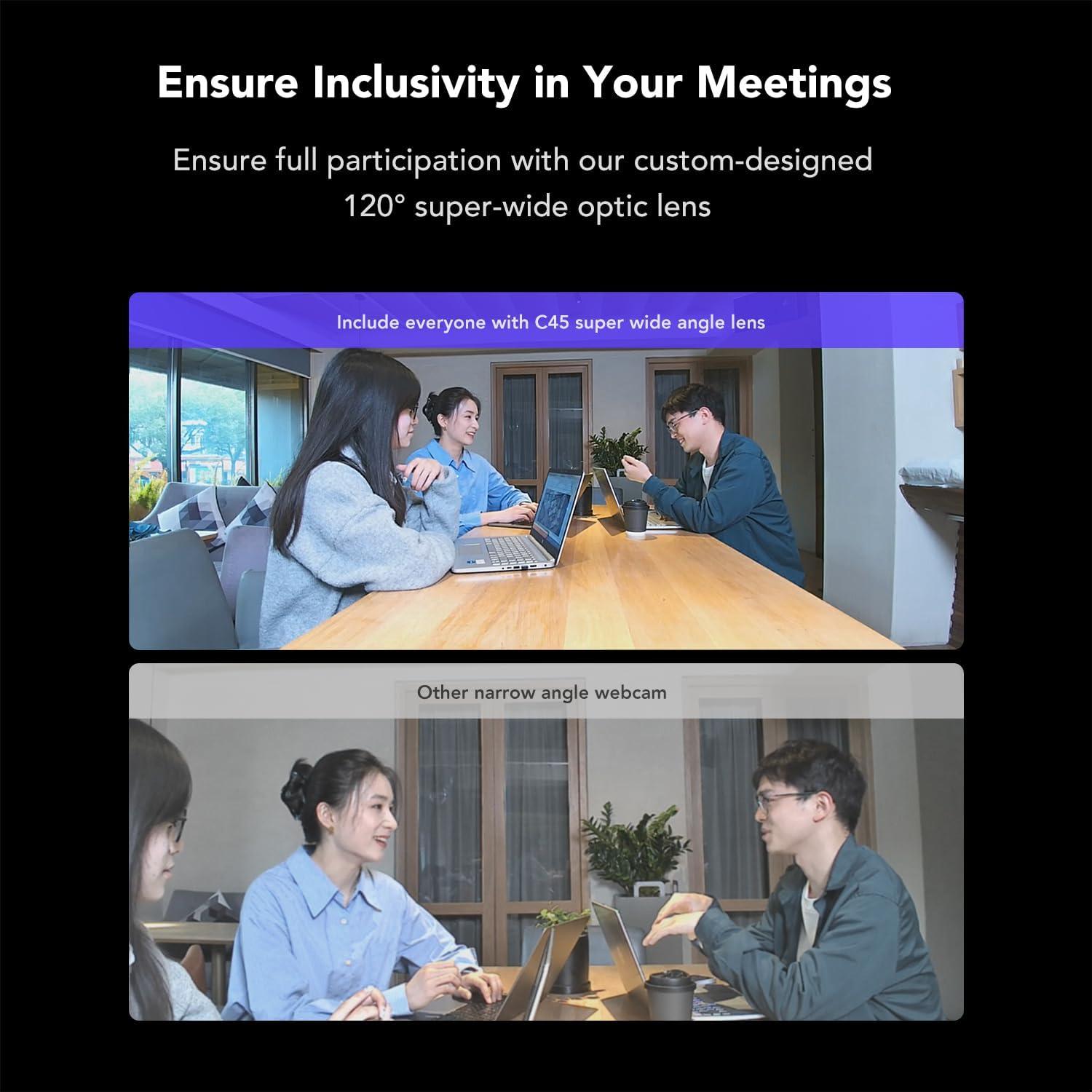 Cámara Web NEARITY C45 2K con Micrófono y Altavoz AI