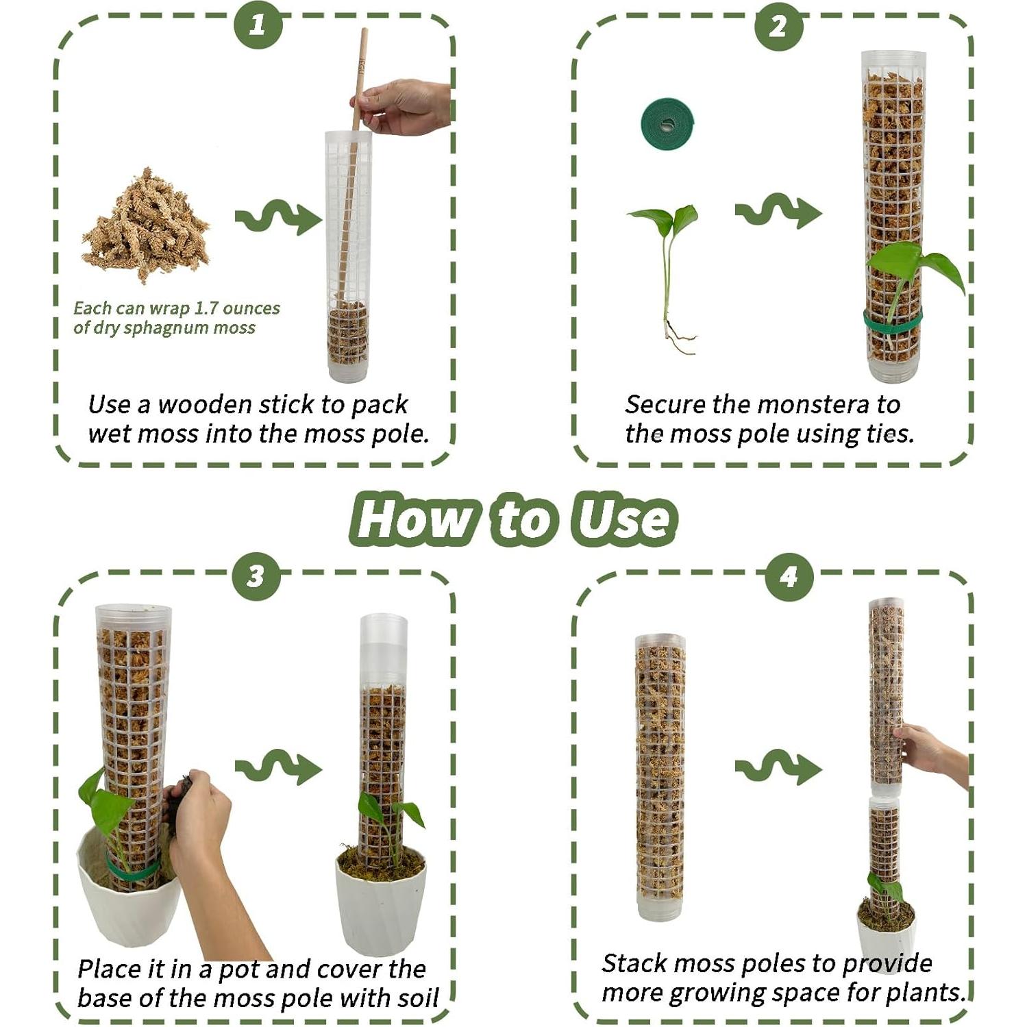 Poste de Musgo JEGU Autorriego 44.2 cm Apilable 4 Piezas