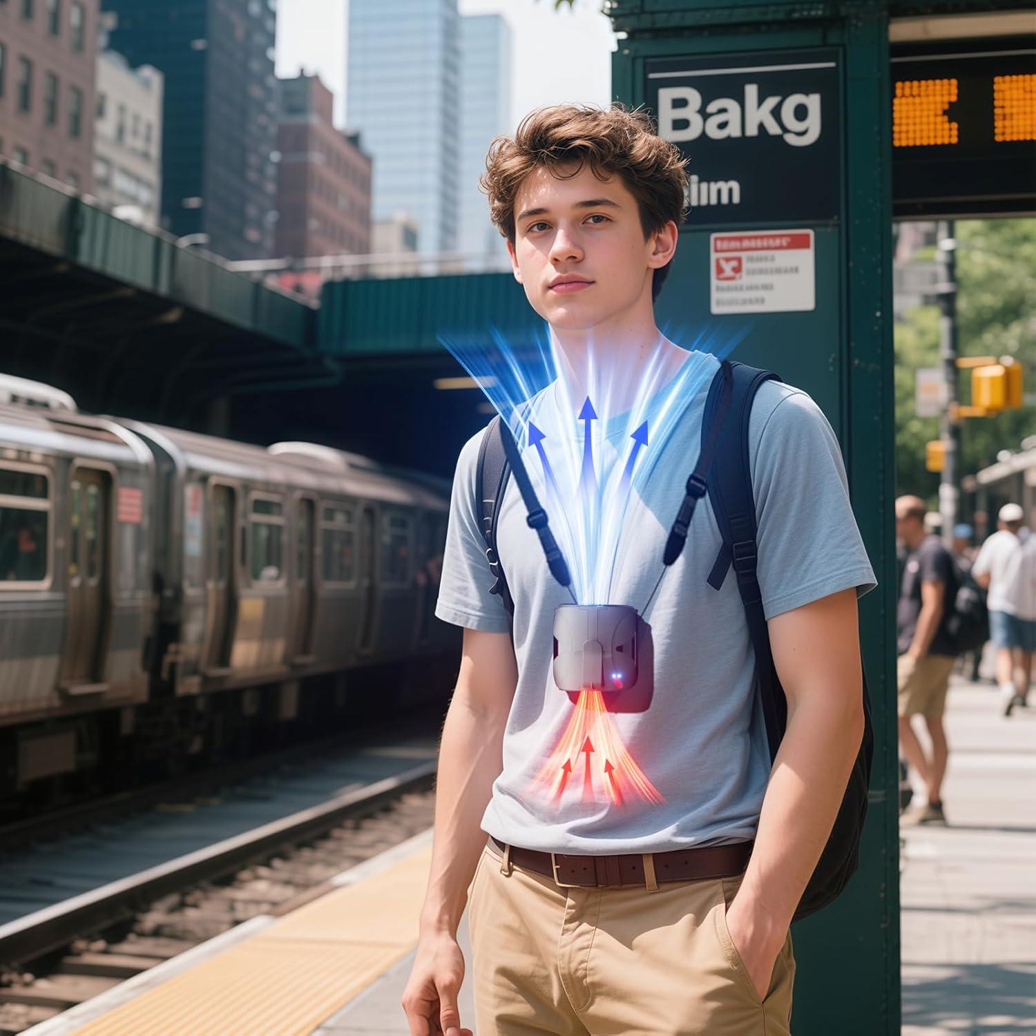 Ventilador de Cintura Portátil FULSUNT Y5 6000mAh 6 Velocidades