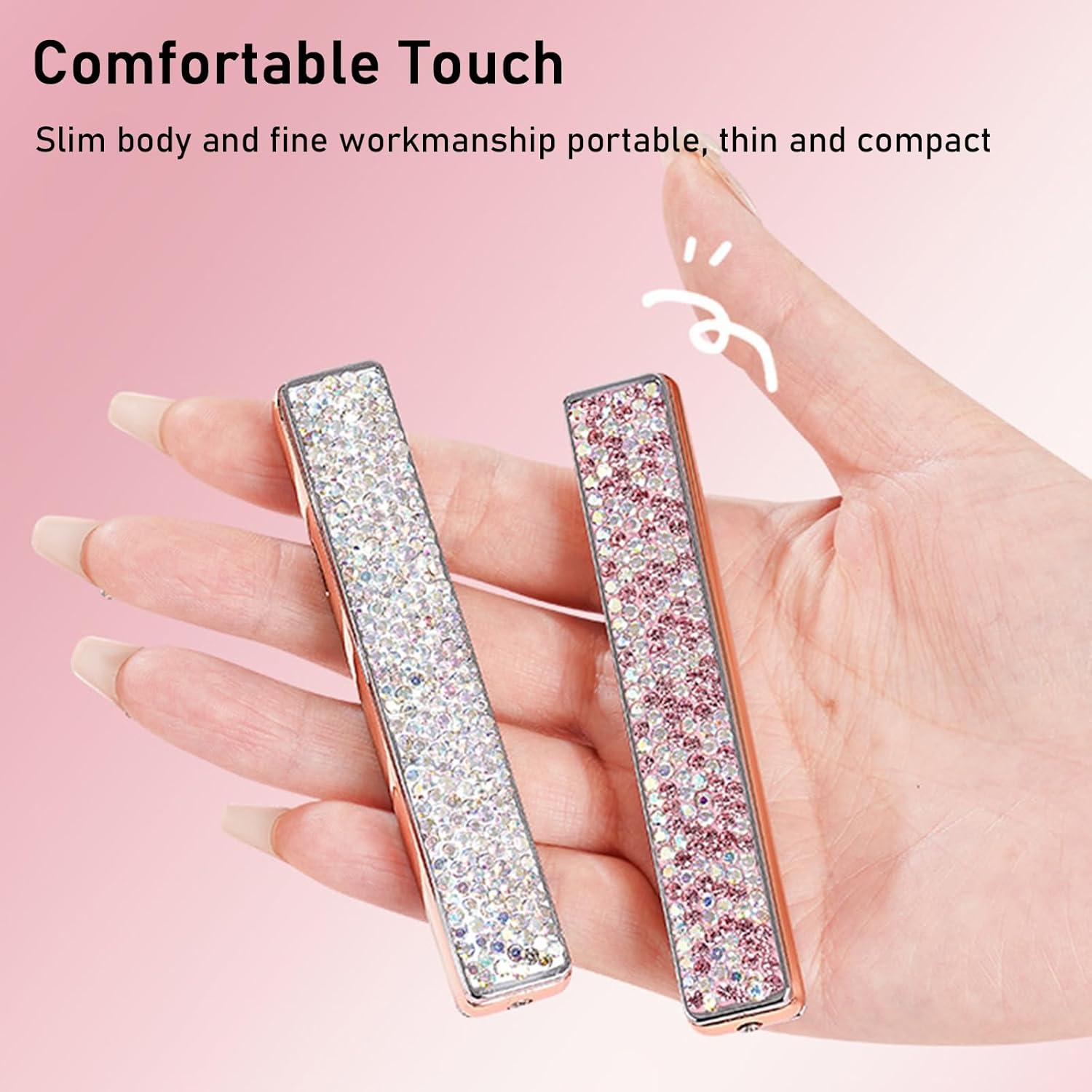 Encendedor Eléctrico Recargable Tipo-C CYJBAO Plata con Brillantes