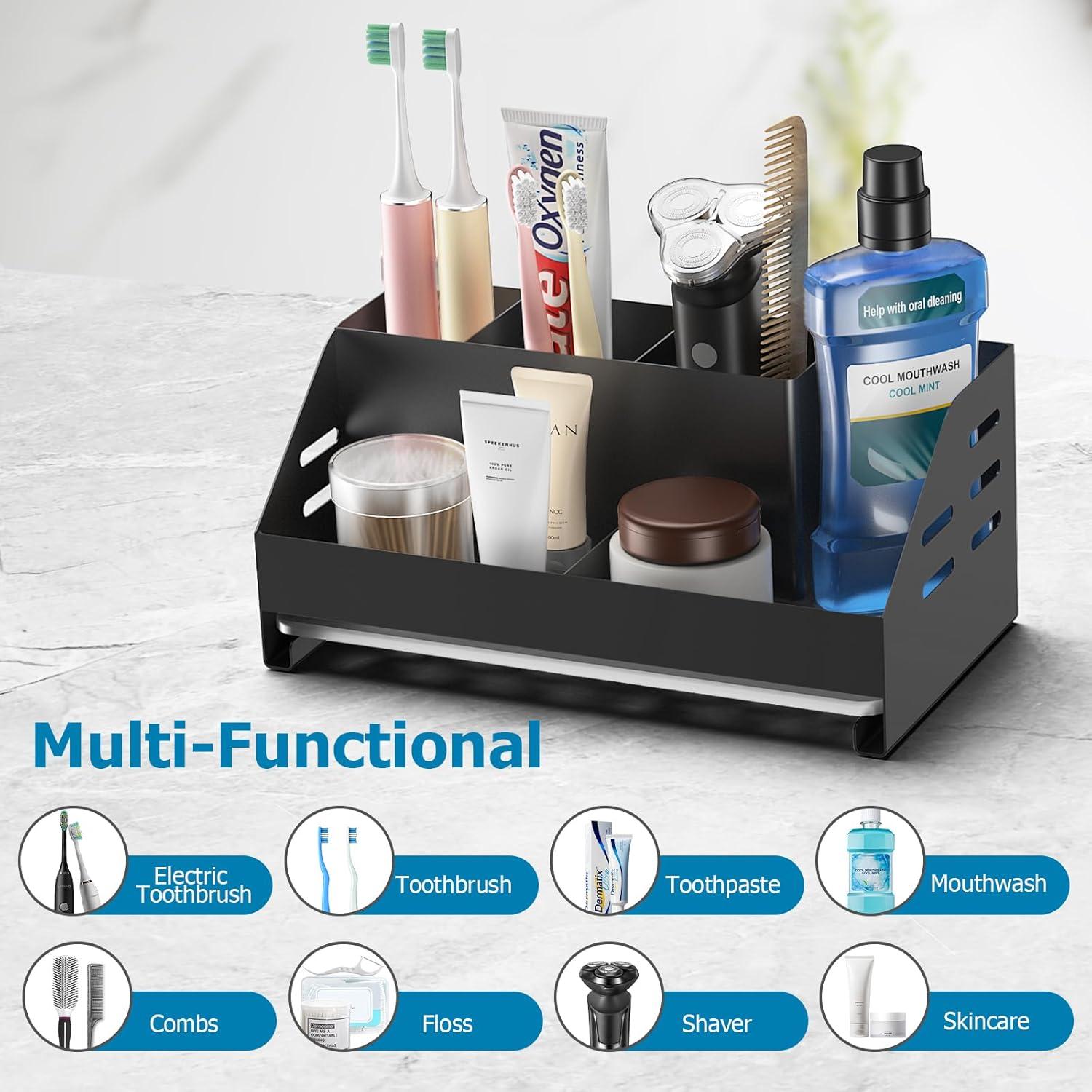 Soporte para Cepillos de Dientes MFTEK TH-01 Negro 5 Compartimentos