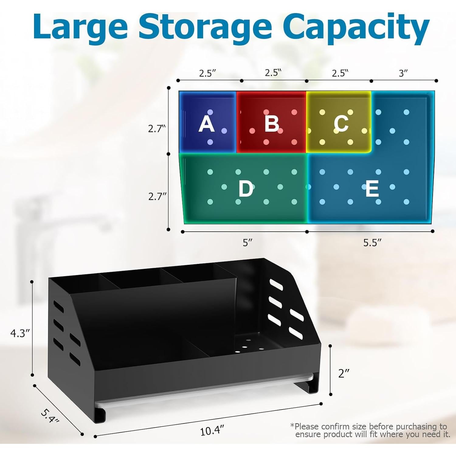 Soporte para Cepillos de Dientes MFTEK TH-01 Negro 5 Compartimentos