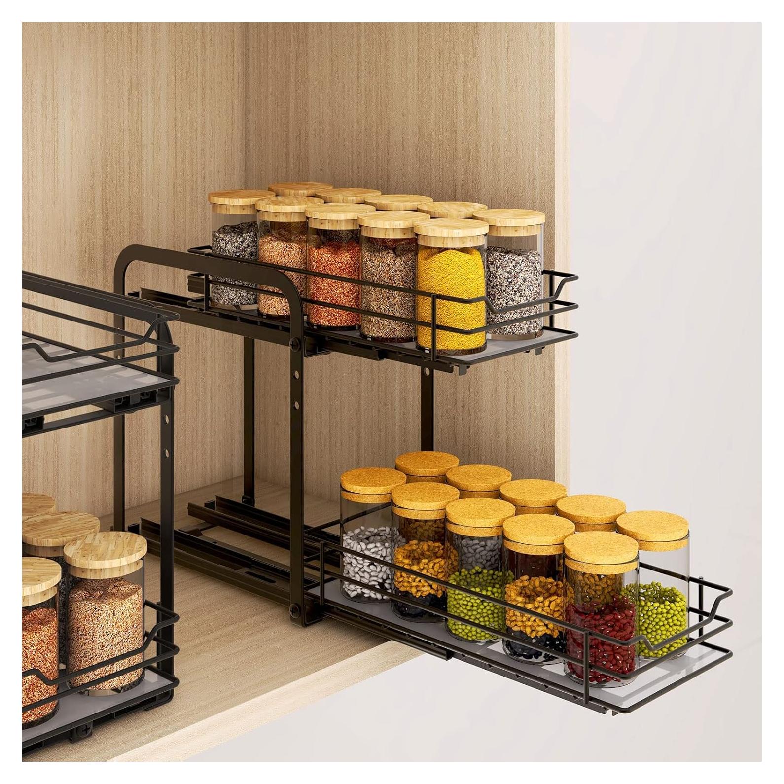 Organizador de Especias BOIVSHI 2 Niveles Ajustable Metal 14cm