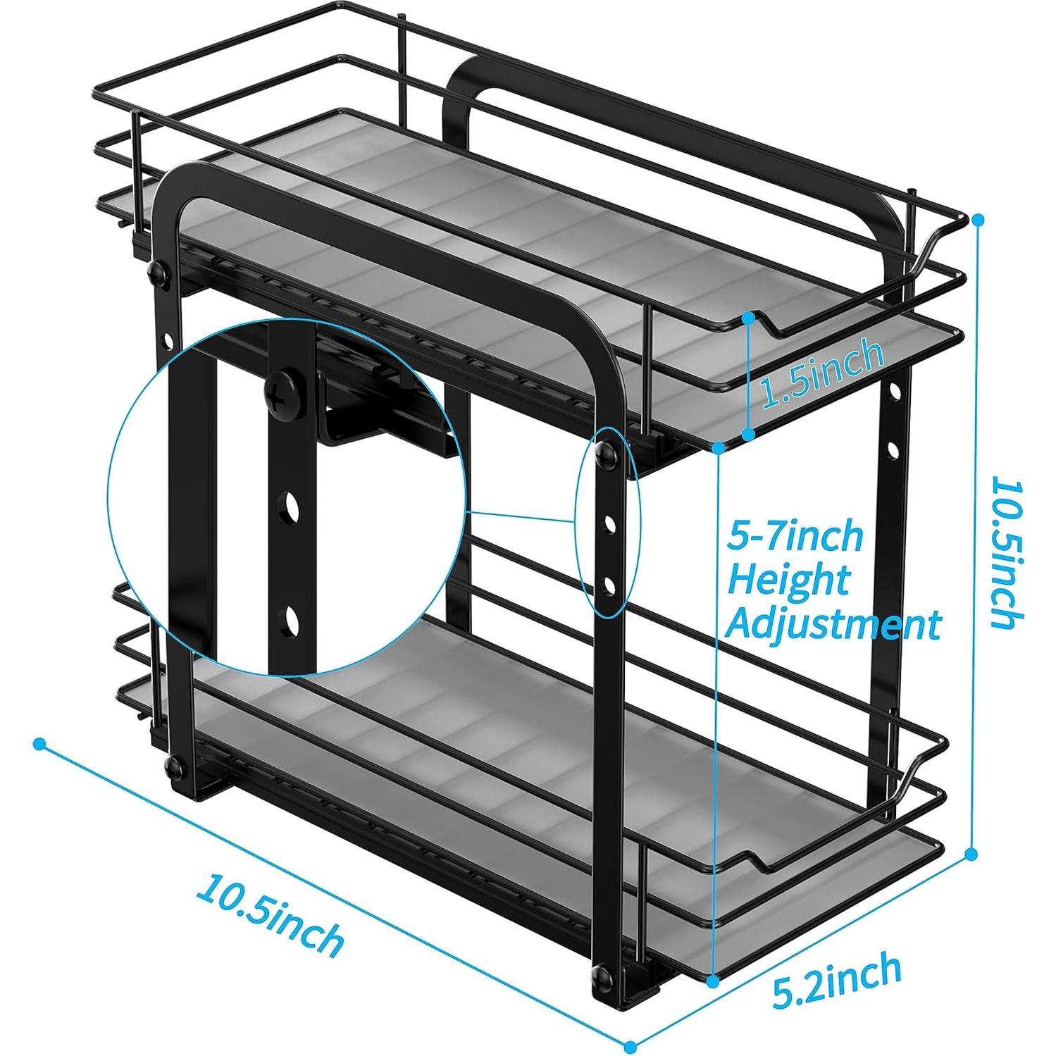 Organizador de Especias BOIVSHI 2 Niveles Ajustable Metal 14cm
