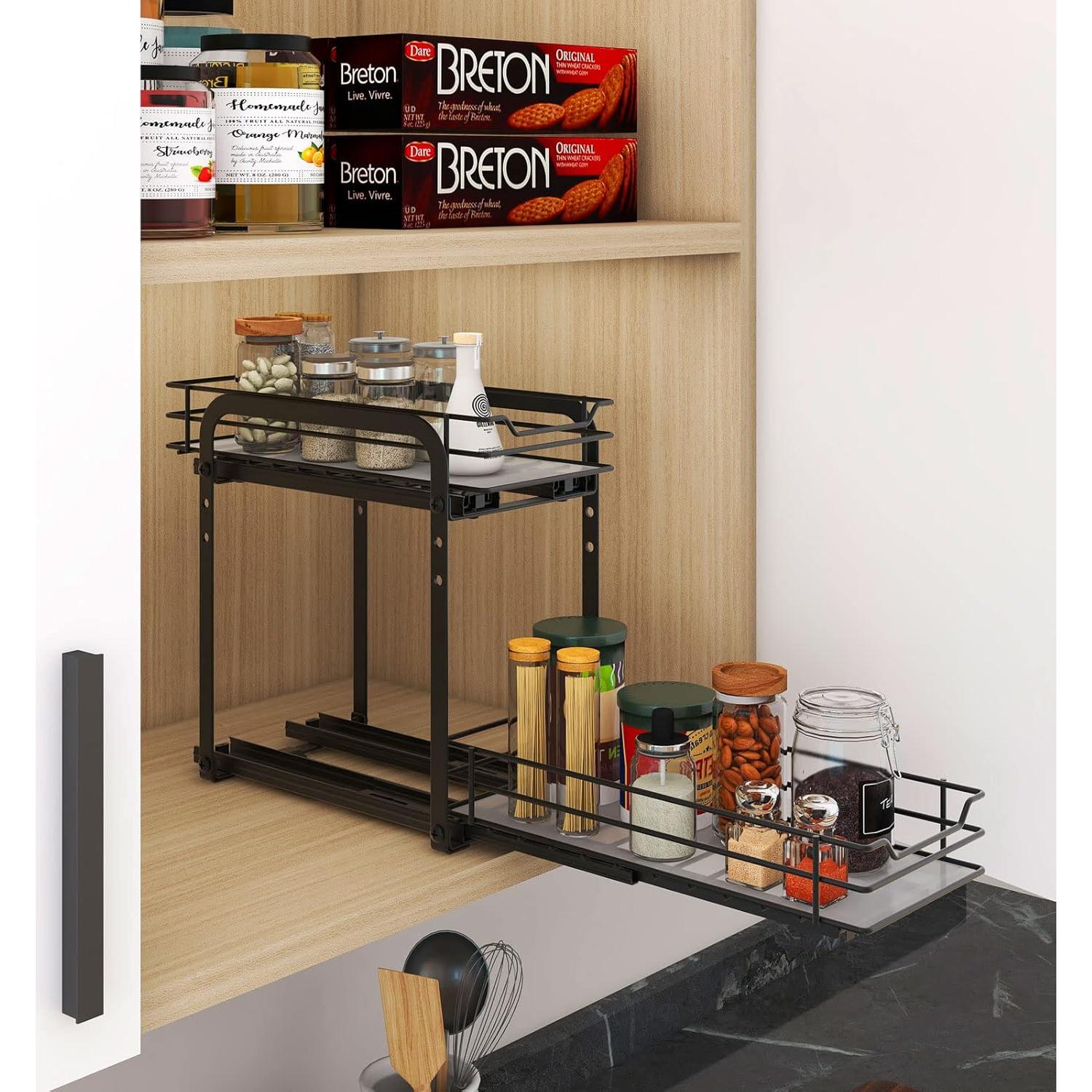 Organizador de Especias BOIVSHI 2 Niveles Ajustable Metal 14cm