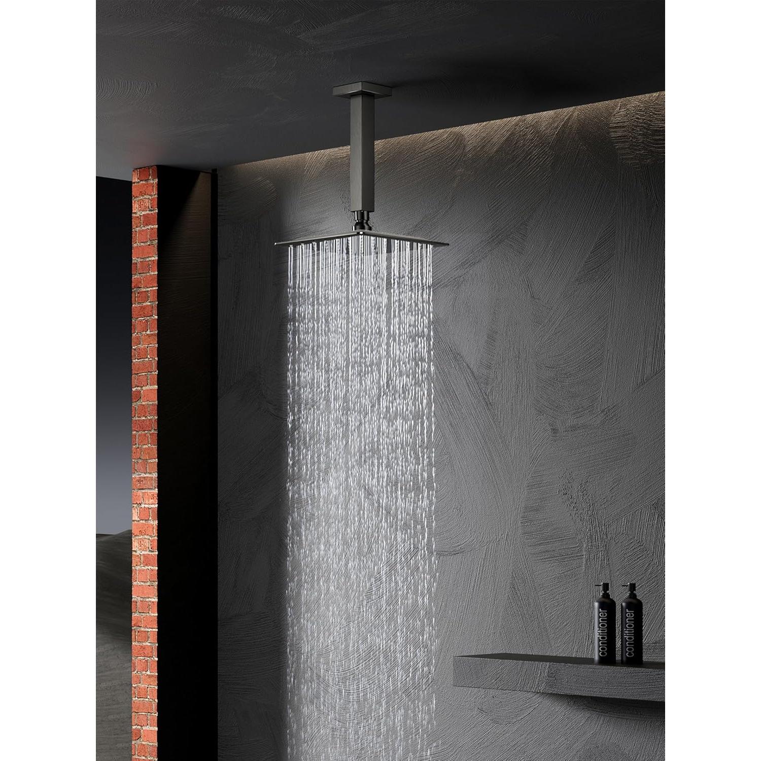 Cabezal de Ducha Cuadrado GUAKE 8" Acero Inoxidable Niquelado