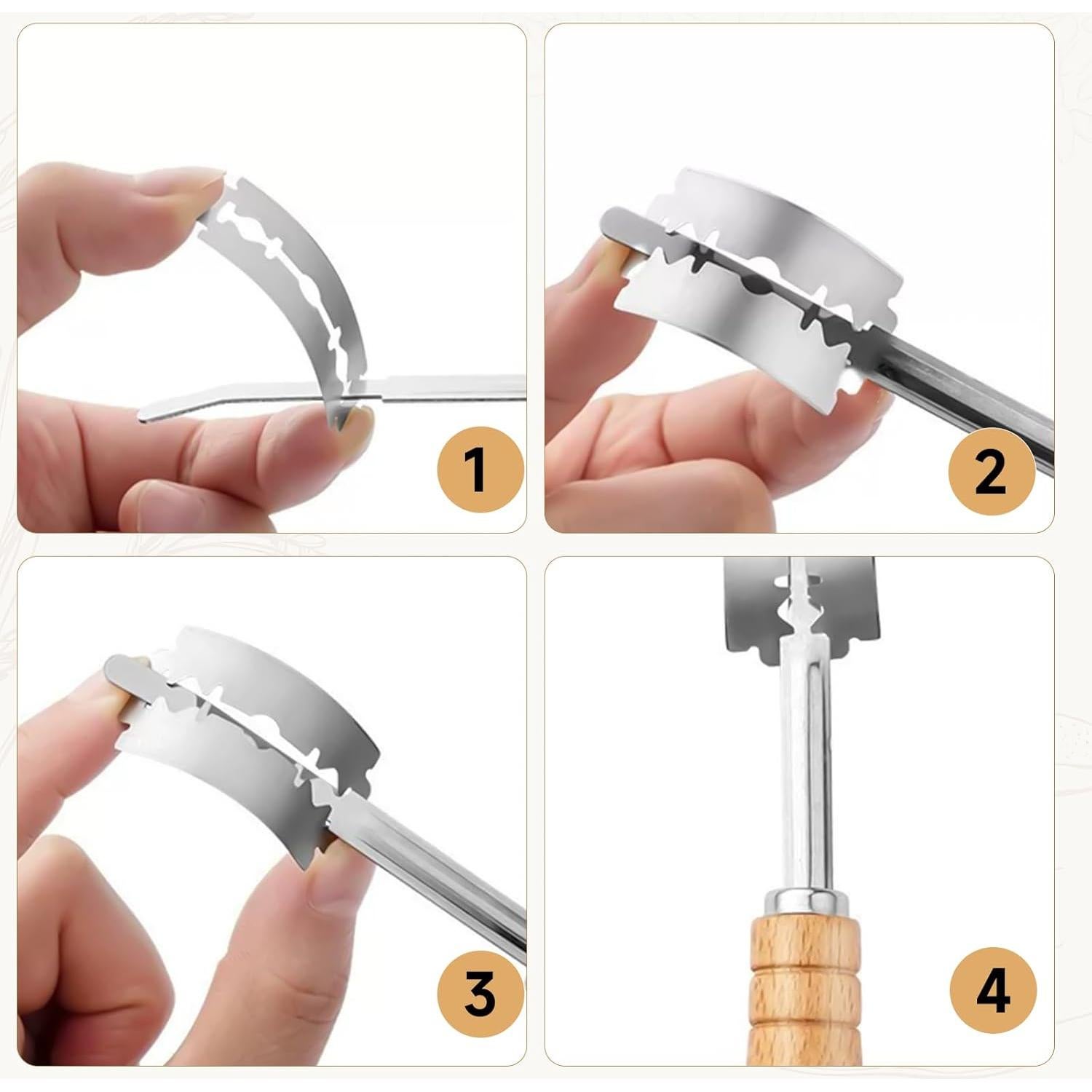 Cortador de Pan Dkoyied Set 2 Piezas Acero Inoxidable