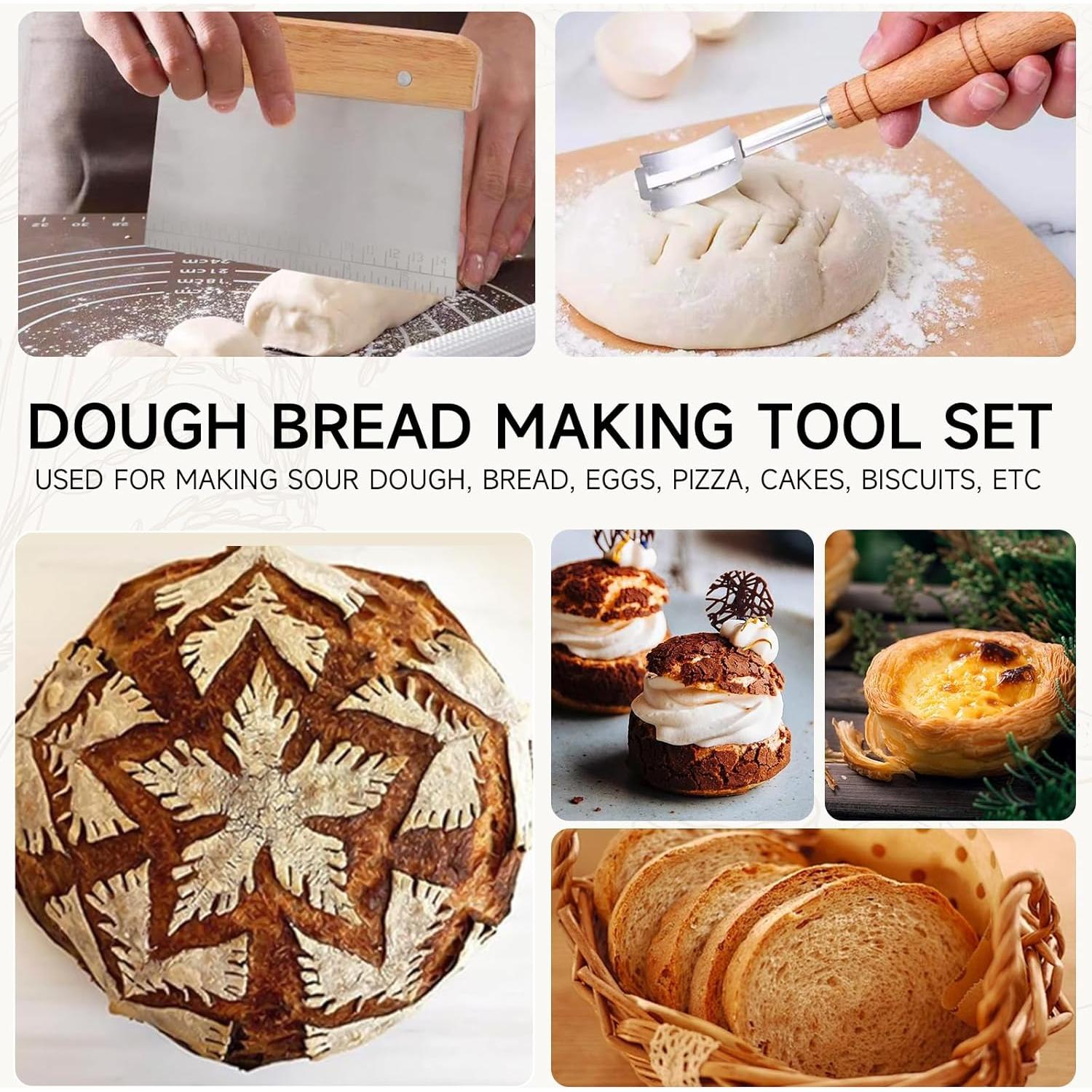 Cortador de Pan Dkoyied Set 2 Piezas Acero Inoxidable