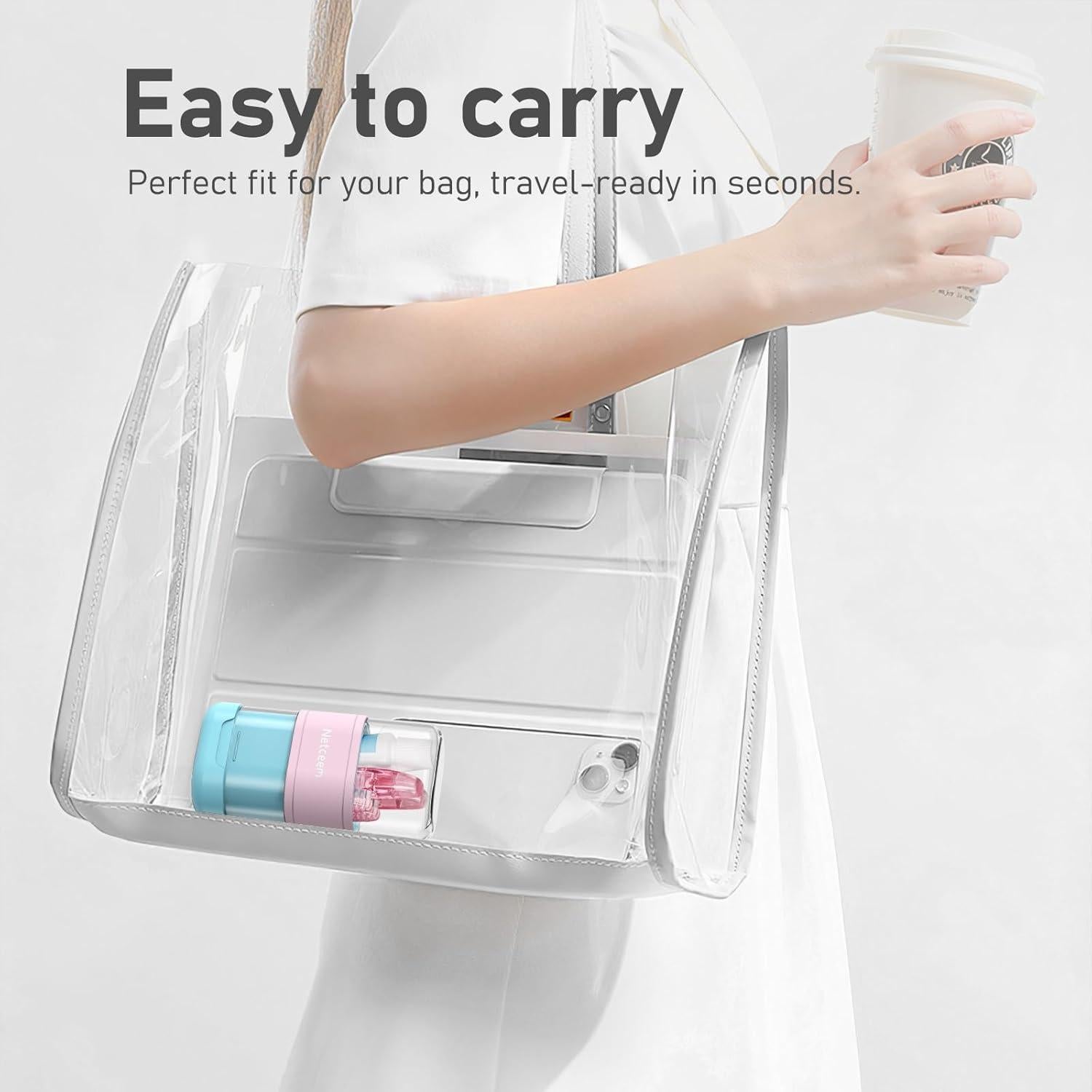 Estuche de Cepillo de Dientes de Viaje Netceem Azul 2-en-1