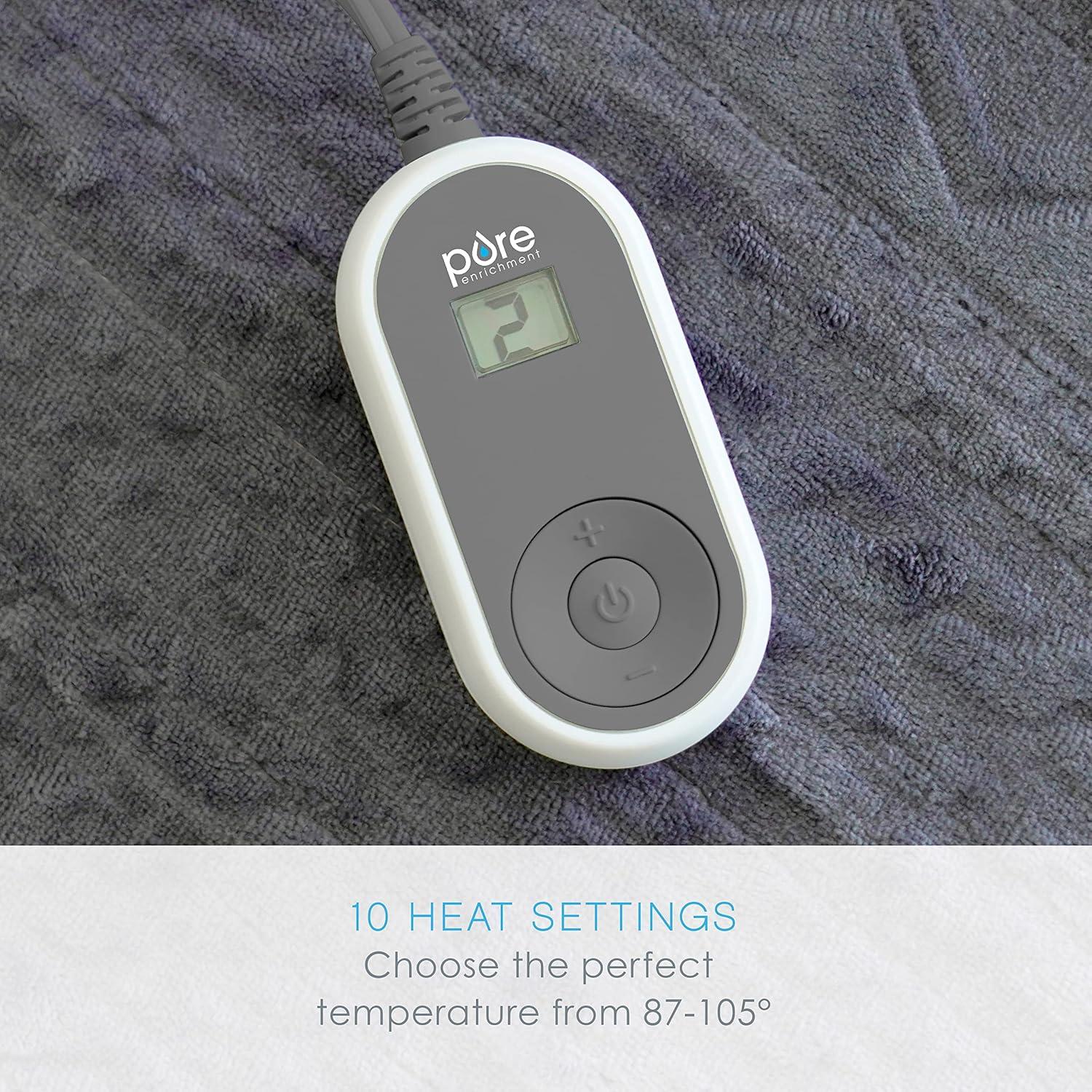 Manta Calentada Deluxe Pure Enrichment 213x183cm 10 Calores