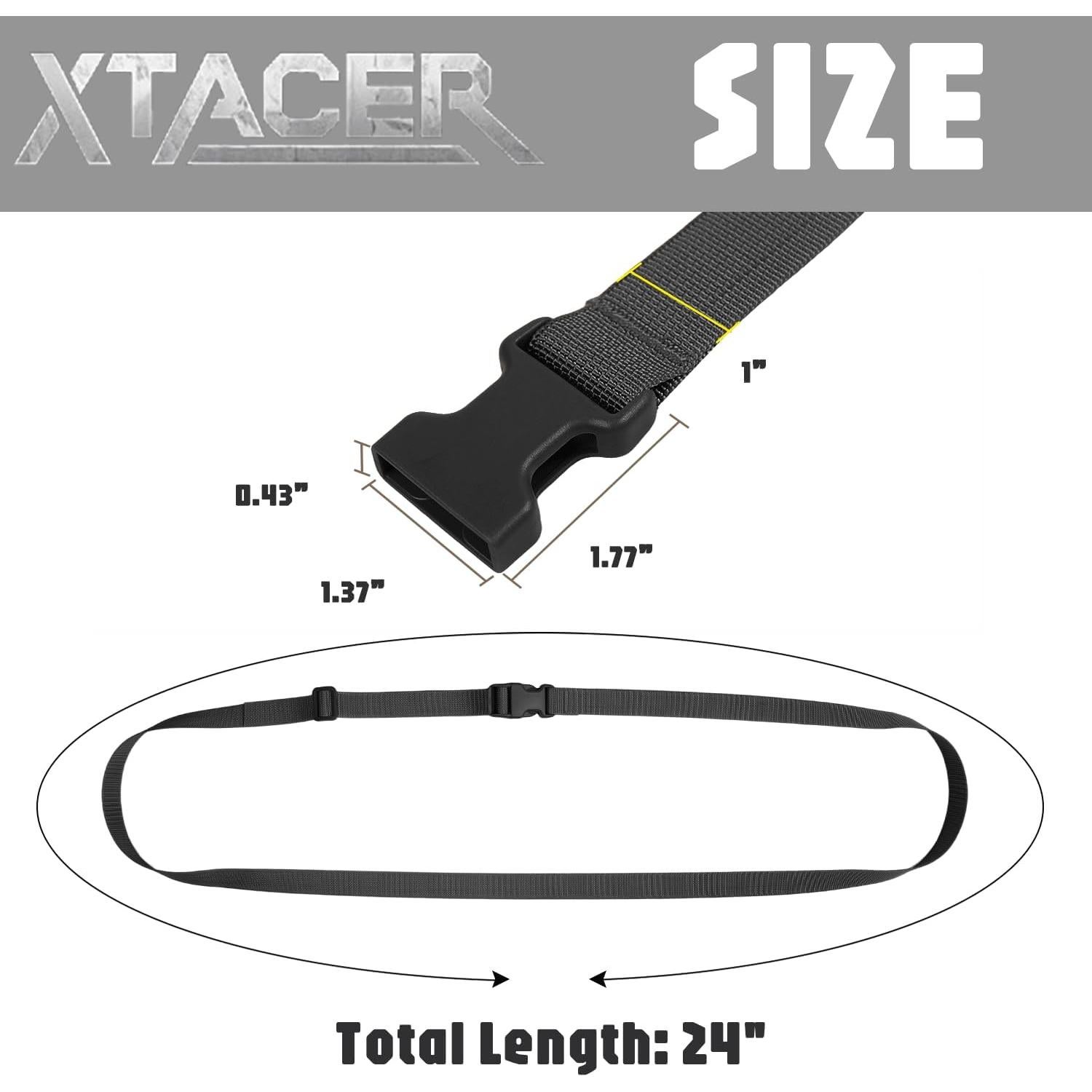Correa Ajustable XTACER para Mochila Molle 61 cm Negra