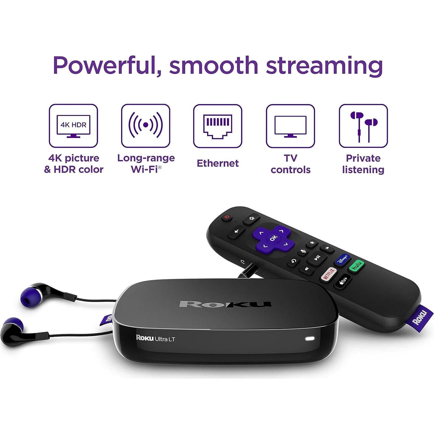 Roku Ultra LT 2023 Reproductor Streaming 4K HDR Dolby Vision