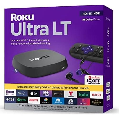 Roku Ultra LT 2023 Reproductor Streaming 4K HDR Dolby Vision