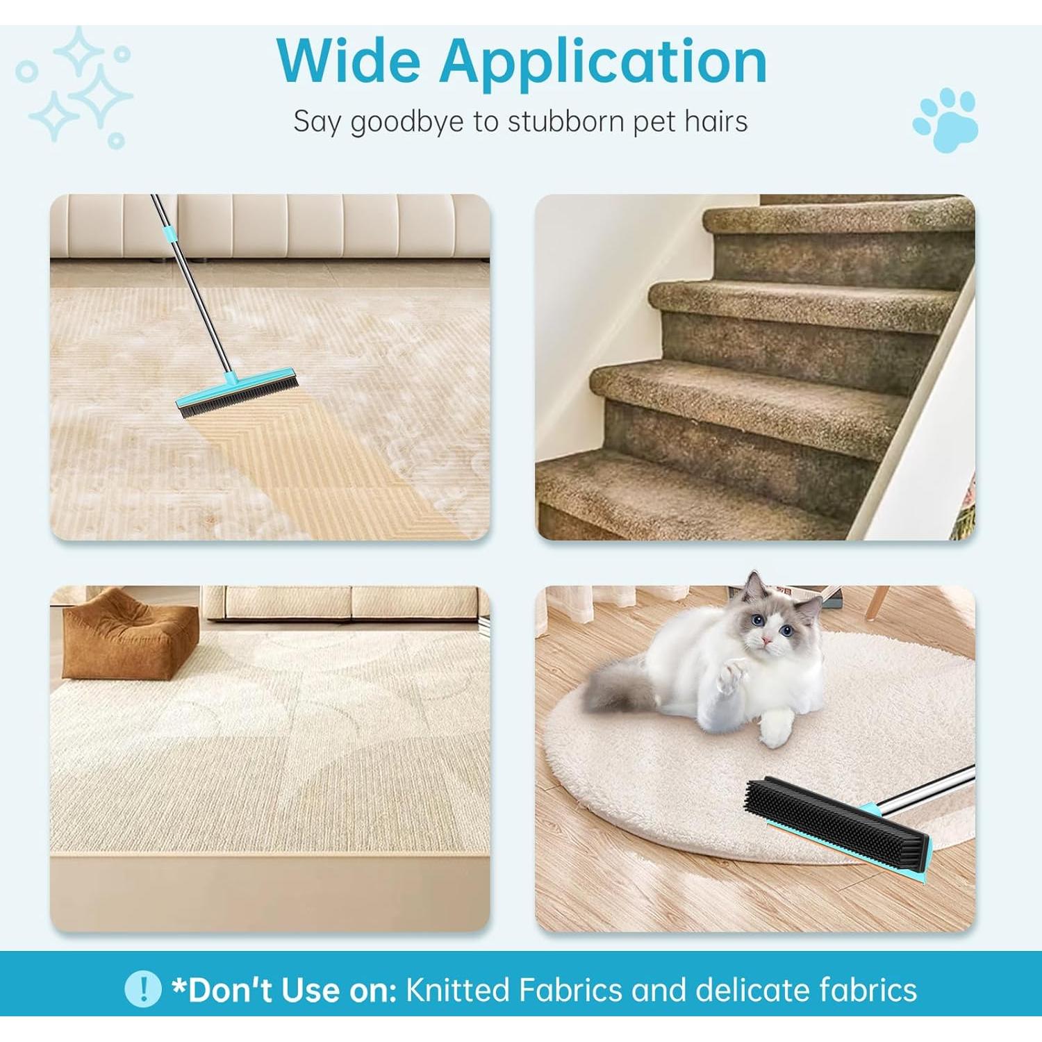 Rastrillo para Alfombra SOCCSO 60 cm Eliminación Pelo Mascota