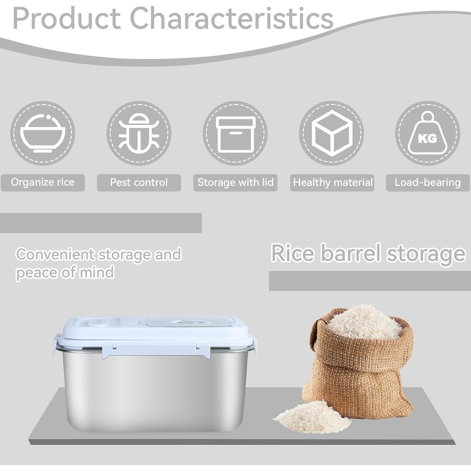 Contenedor de Almacenamiento de Alimentos Hermético MEICHUANG 10L