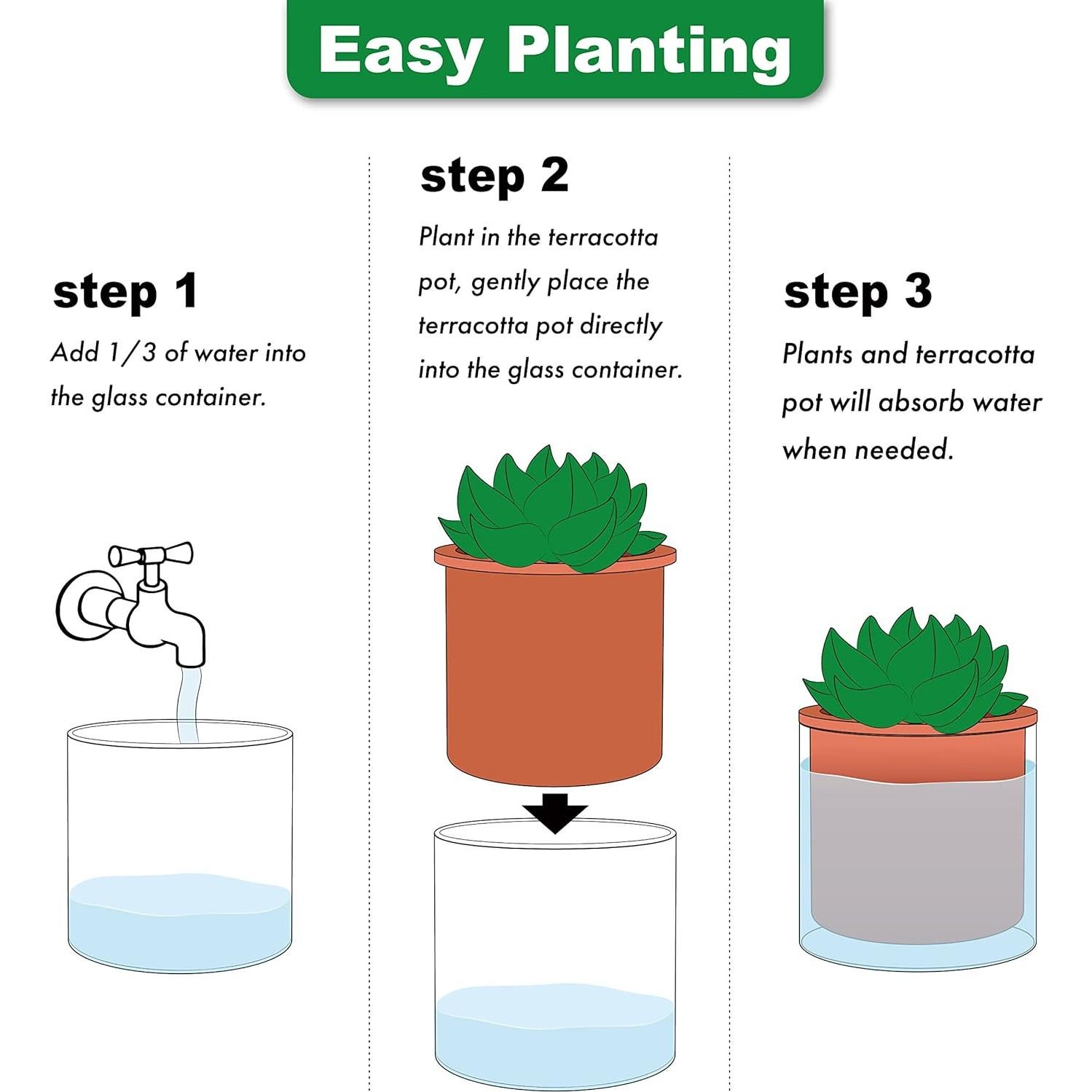 Maceta Autorriego Phoenix Vine 17.78 cm Terracota Cilíndrica