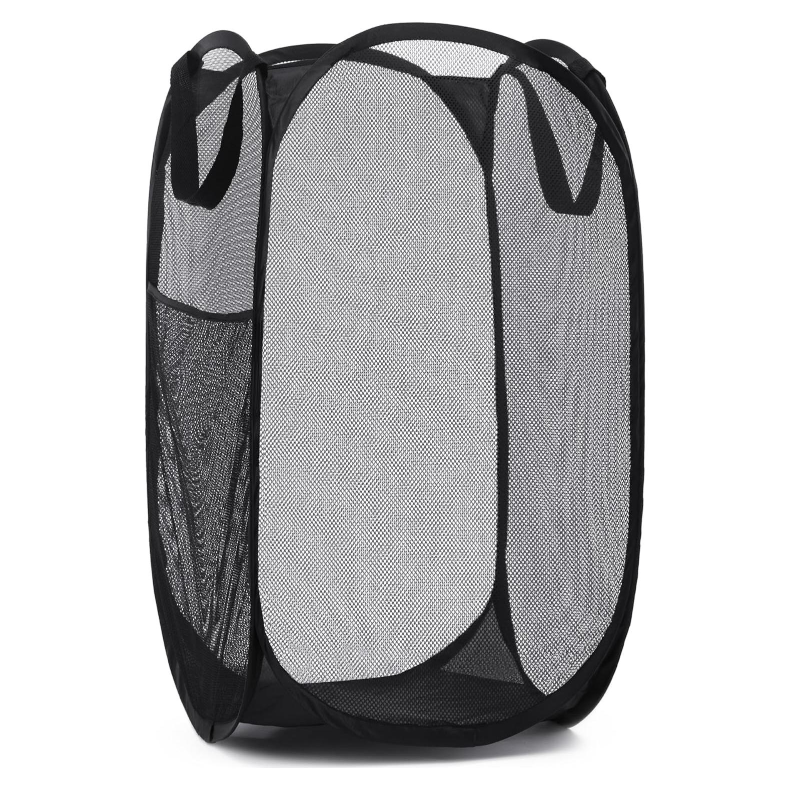 Cesta Plegable Handy Laundry 60L Malla Transpirable Negra