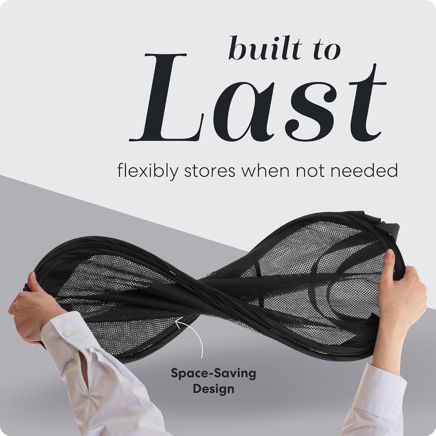 Cesta Plegable Handy Laundry 60L Malla Transpirable Negra