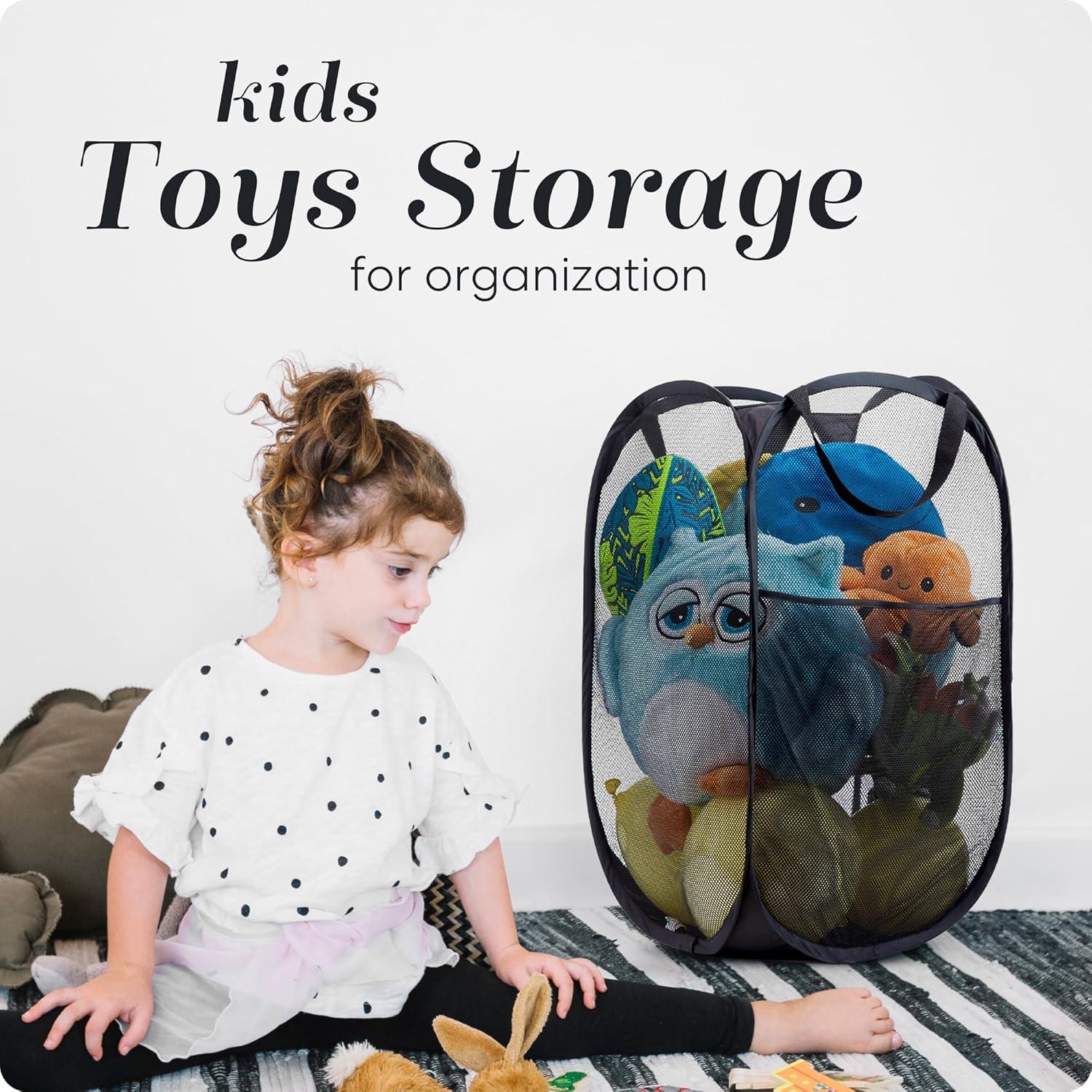 Cesta Plegable Handy Laundry 60L Malla Transpirable Negra