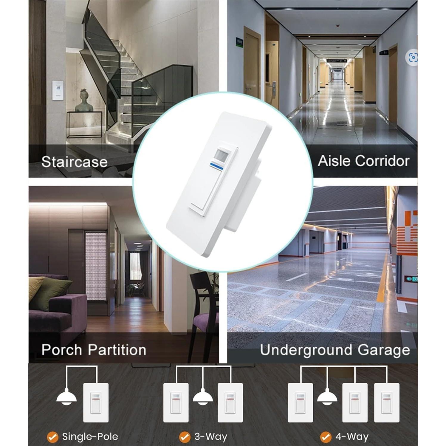 Interruptor de Luz Wi-Fi Nexete con Sensor de Movimiento PIR