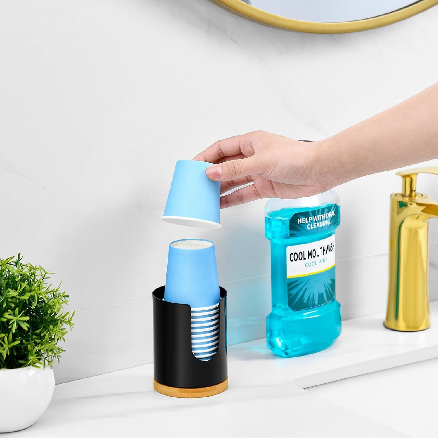 Dispensador de Tazas de Baño VITVITI Negro 113 ml Compacto