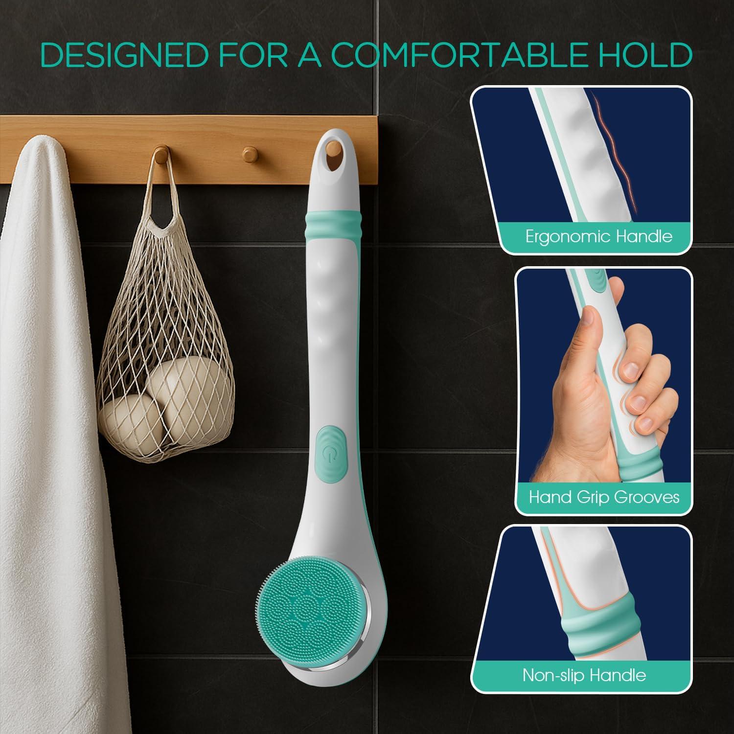 Cepillo Corporal Eléctrico VOYOR BC100 Azul, Exfoliante y Recargable