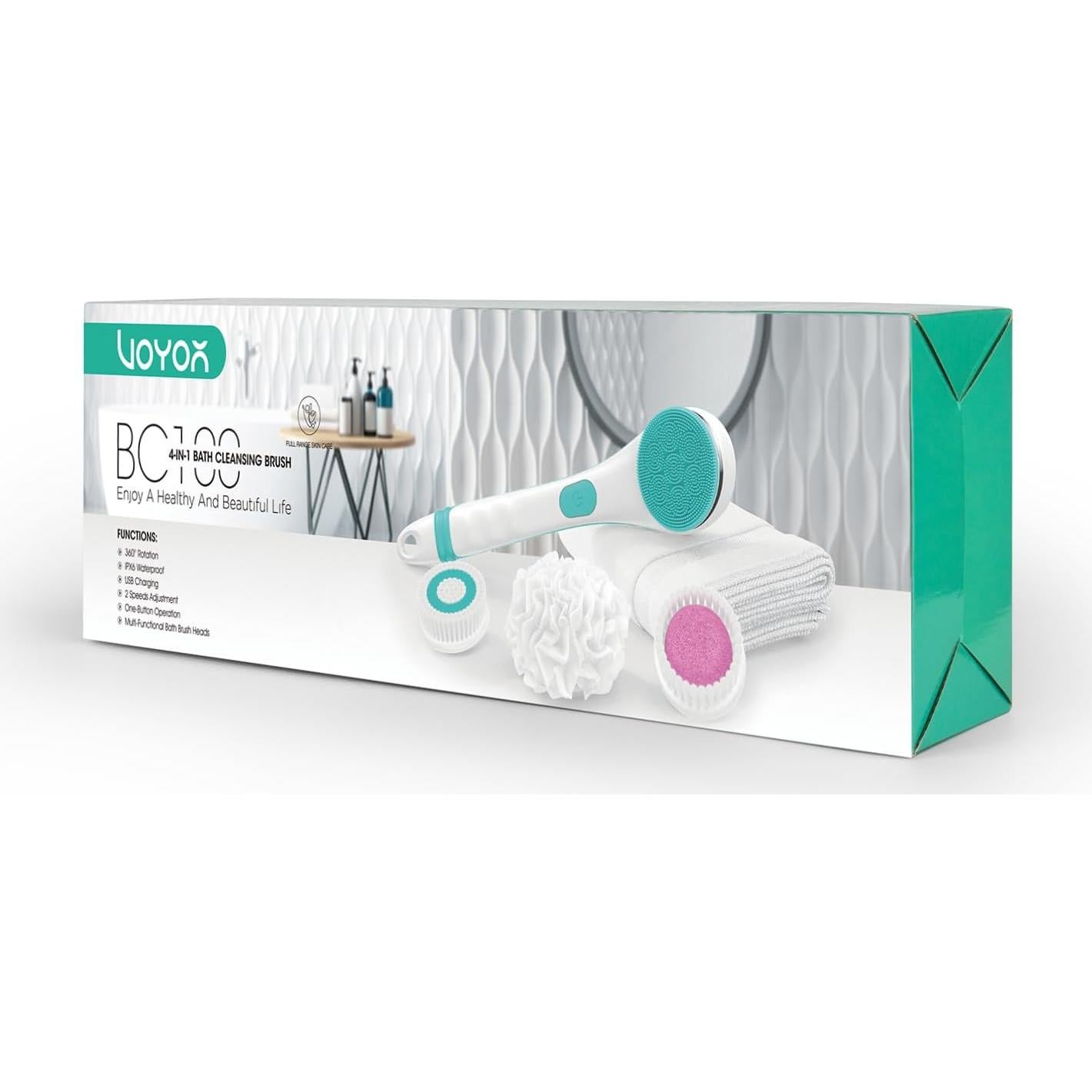 Cepillo Corporal Eléctrico VOYOR BC100 Azul, Exfoliante y Recargable